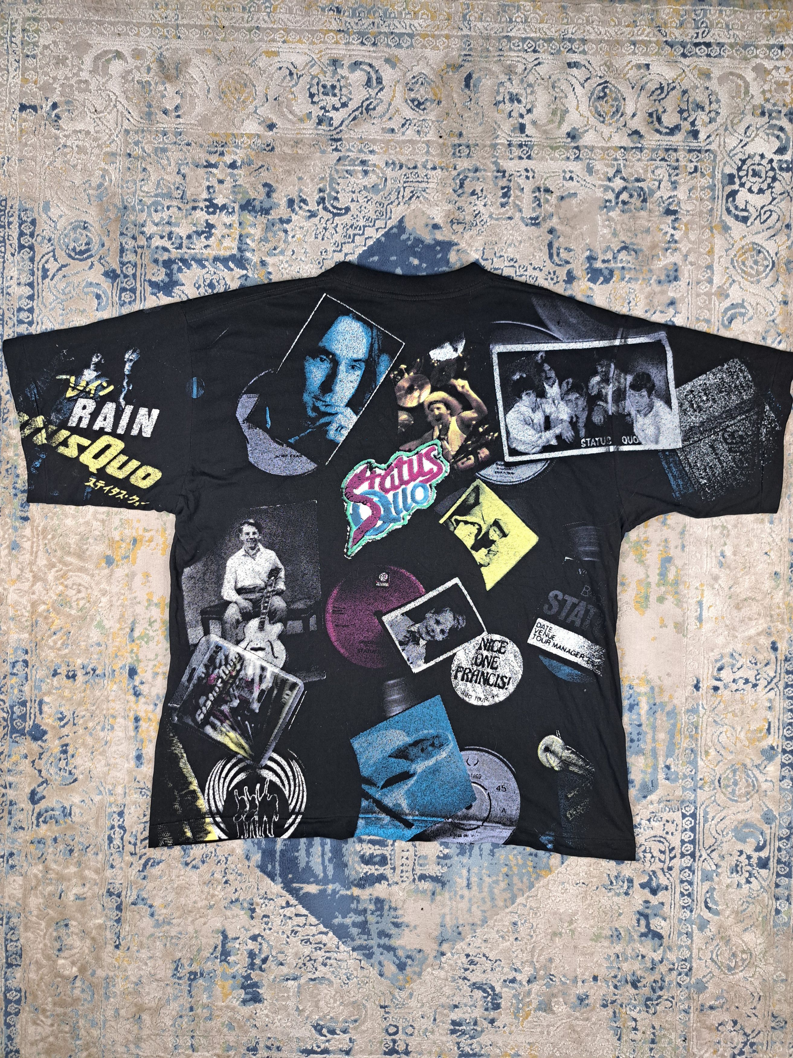Band Tees Vintage 1991 Status Quo Fullprint Single Stitch Tee AOP Size US XL / EU 56 / 4 - 6 Thumbnail
