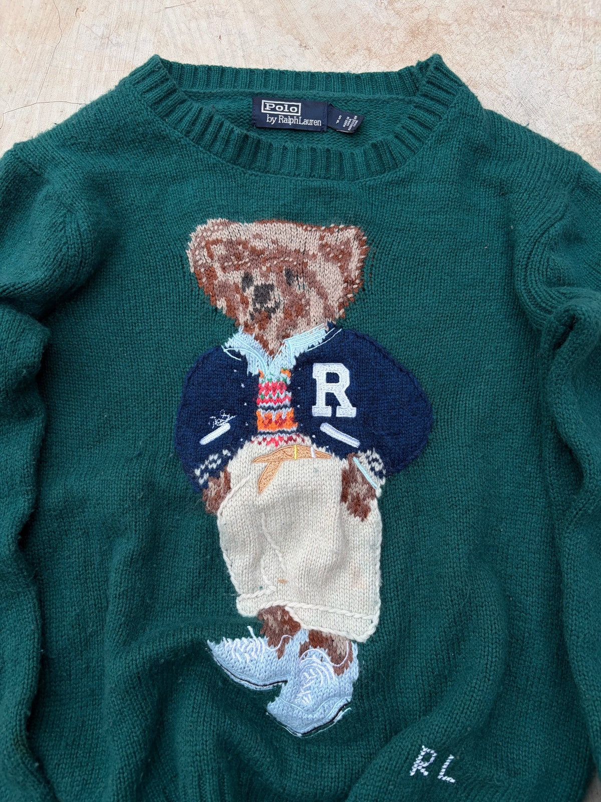 Polo Ralph Lauren Vintage 00s Polo Ralph Lauren Bear Knit Sweater Size US S / EU 44-46 / 1 - 2 Thumbnail