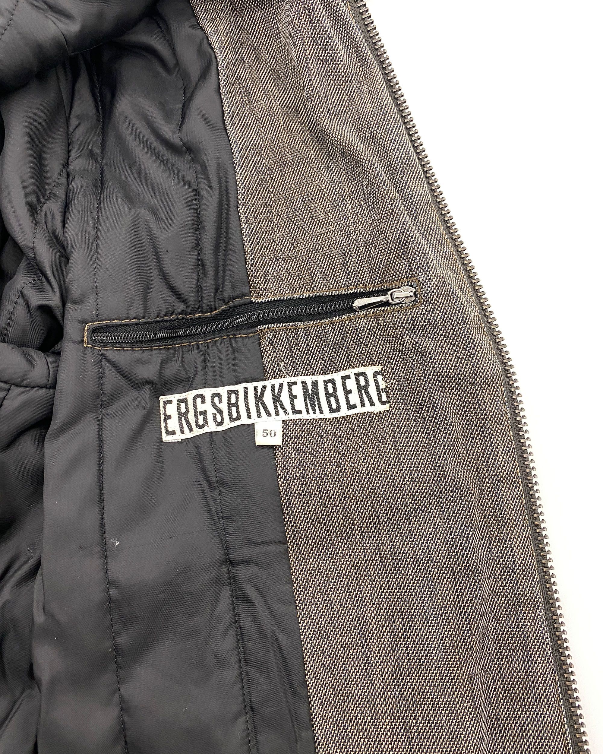 Dirk Bikkembergs 2000s Padded Leather Flap Pocket Jacket Size US L / EU 52-54 / 3 - 16 Thumbnail