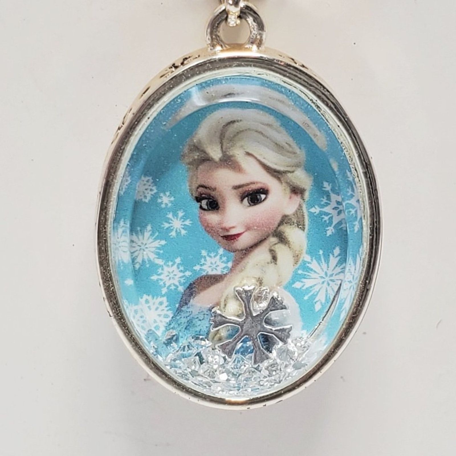 Disney Disney Frozen Elsa Shaker Necklace Silver Blue Snowflake Size ONE SIZE - 1 Thumbnail
