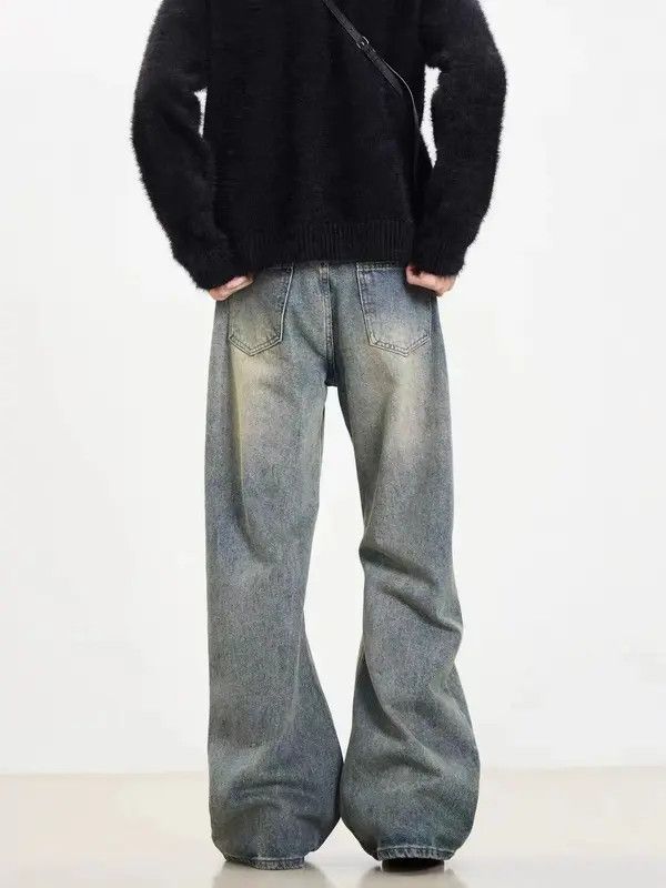 Japanese Brand Masaki x Juri Men's vintage washed distressed flared jeans Size US 32 / EU 48 - 3 Thumbnail
