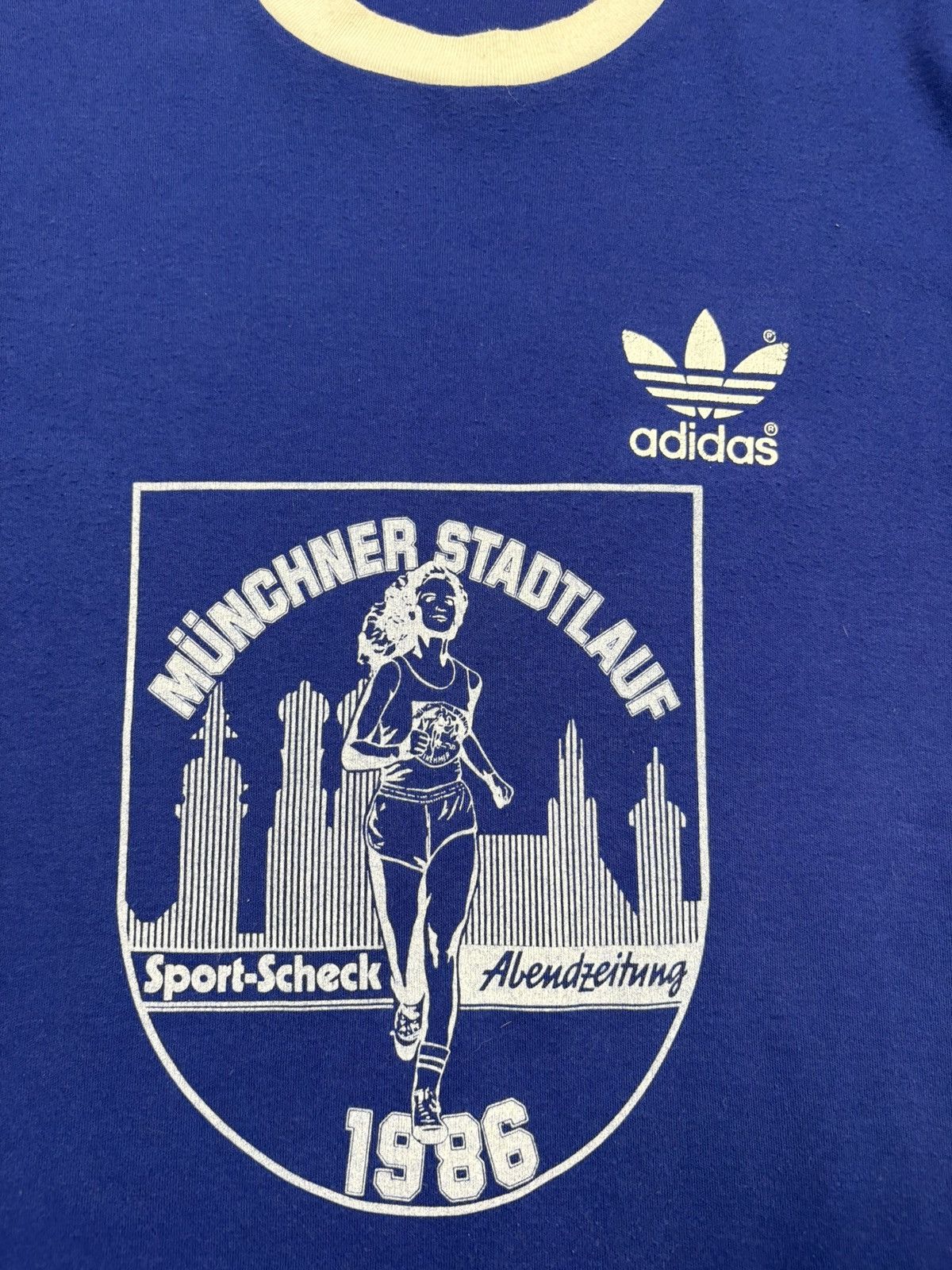 Adidas Vintage Adidas Munchen Stadtlauf 1986 Ringer T Shirt 80s M Size US M / EU 48-50 / 2 - 5 Thumbnail