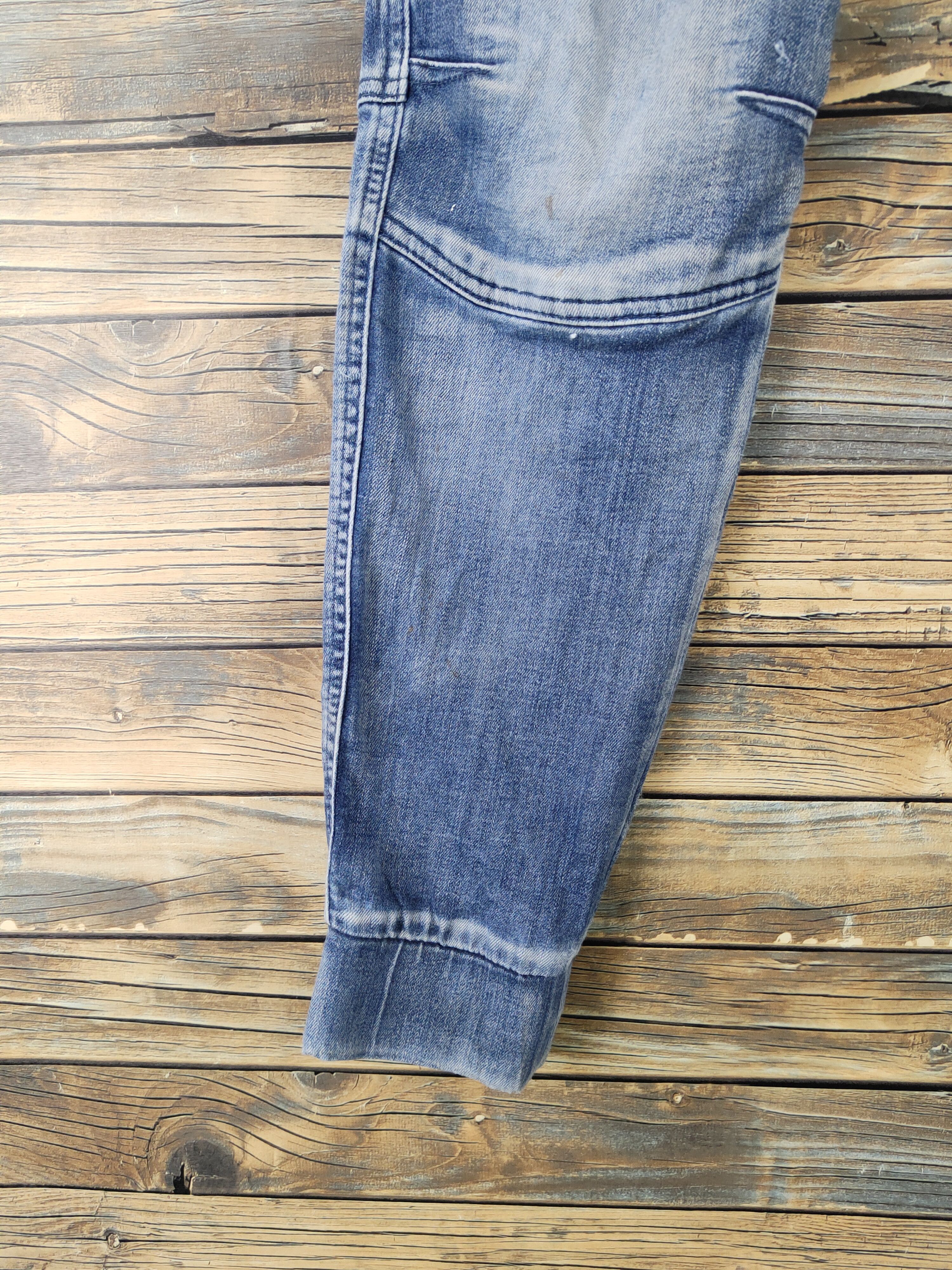 Japanese Brand FieldCore Blue Distressed Ripped Jogger Jeans #W2080 Size US 33 - 5 Thumbnail