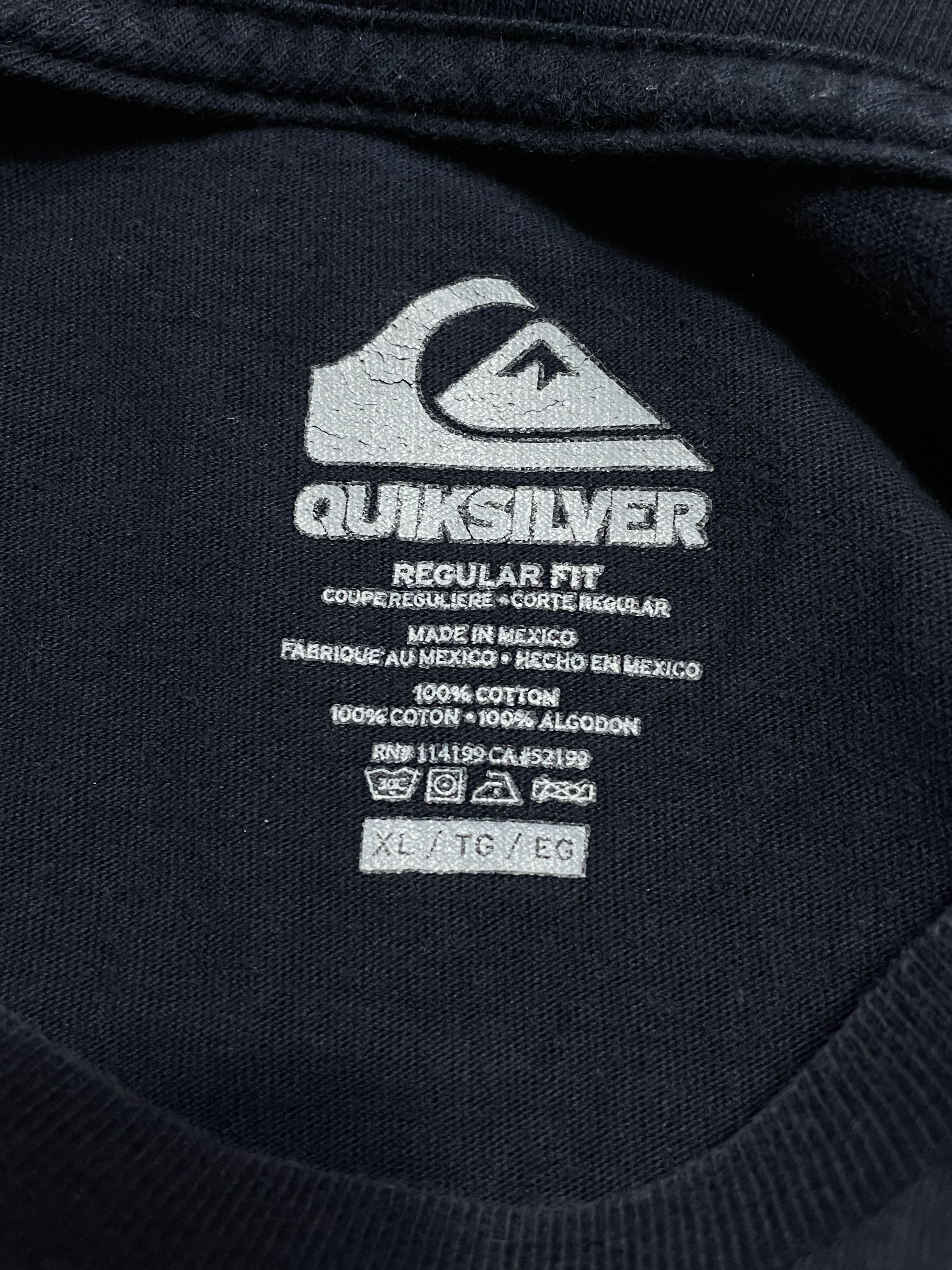Quiksilver × Vintage ❗️RARE❗️Vintage Y2K Quiksilver T-Shirt Spellout Size US XL / EU 56 / 4 - 5 Thumbnail