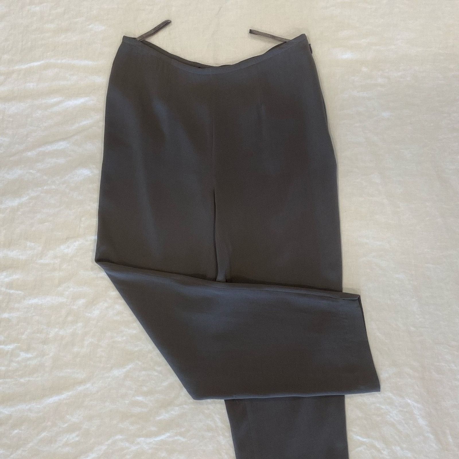 Eileen Fisher Eileen Fischer Side Zip Silk Straight Leg Pants - XS Size 24" / US 00 / IT 34 - 1 Thumbnail