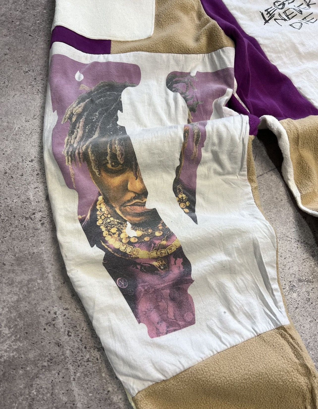 Vintage Vintage y2k Jucie Wrld x Vlone Hand Made Baggy Joggers Pants Size US 33 - 6 Thumbnail