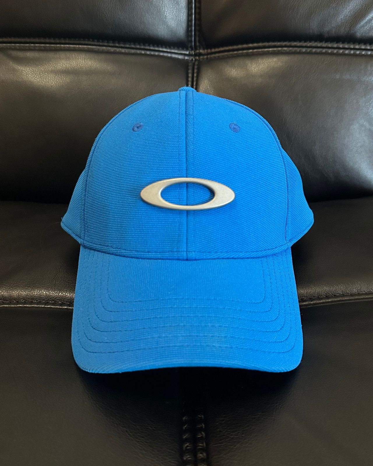 Oakley Oakley Logo Flex Fit Cap Hat Blue Size ONE SIZE - 2 Thumbnail