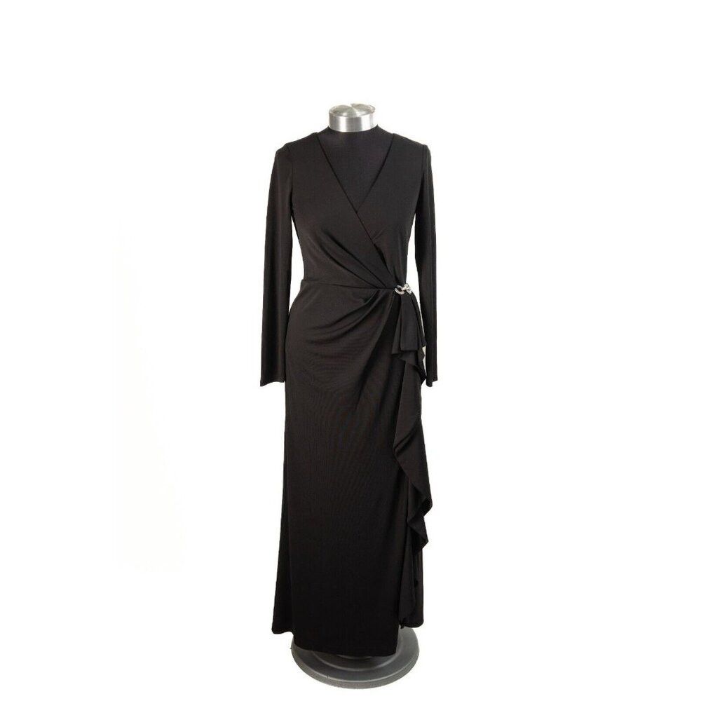 Ralph Lauren Ralph Lauren Long Sleeve Ruffle Trim Jersey Evening Gown Na Size M / US 6-8 / IT 42-44 - 2 Thumbnail