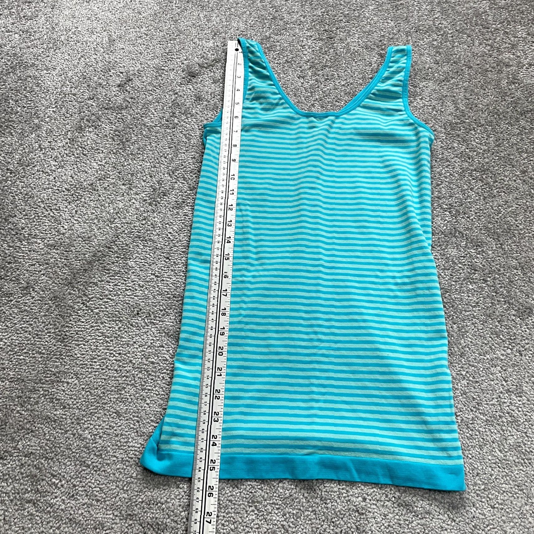 Vintage Womens Activewear Tank Top - Athletic Blue Striped Scoop Neck, Size S, Lightweight, Sleeveless Size S / US 4 / IT 40 - 7 Thumbnail