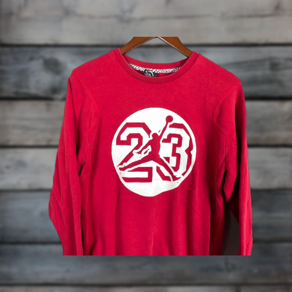 Jordan Brand Jordan Jumpman Crewneck Sweatshirt Adult Medium Red White 634491 695 Nike Size US M / EU 48-50 / 2 - 1 Thumbnail