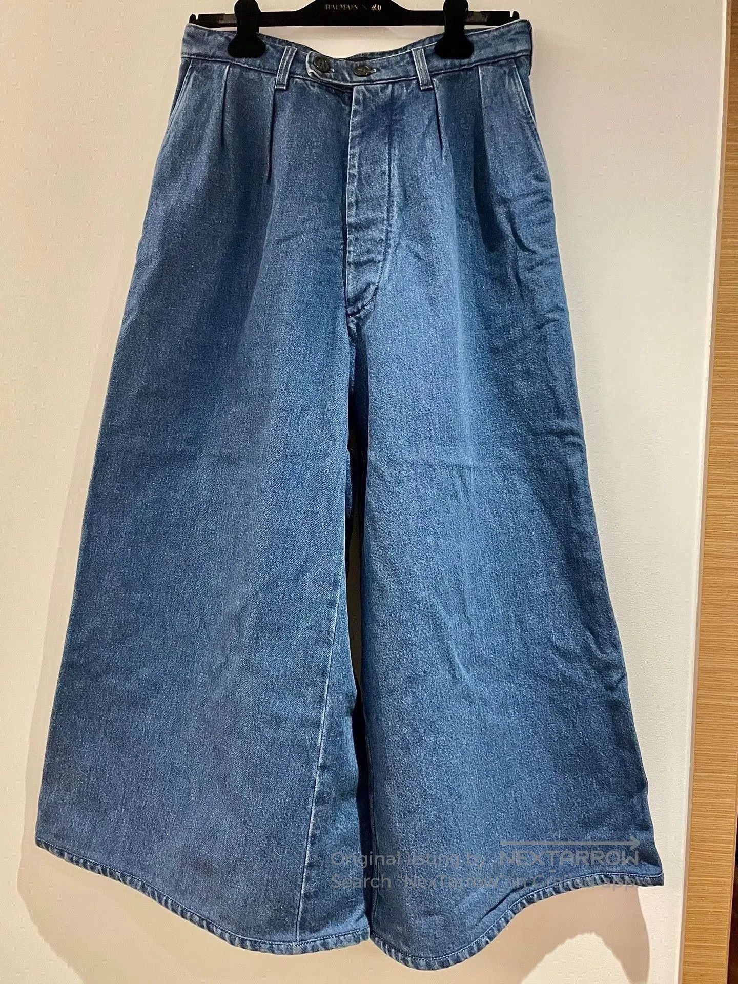 Raf Simons Blue Wide-Leg Denim Pants Size 32. Size US 32 / EU 48 - 1 Thumbnail