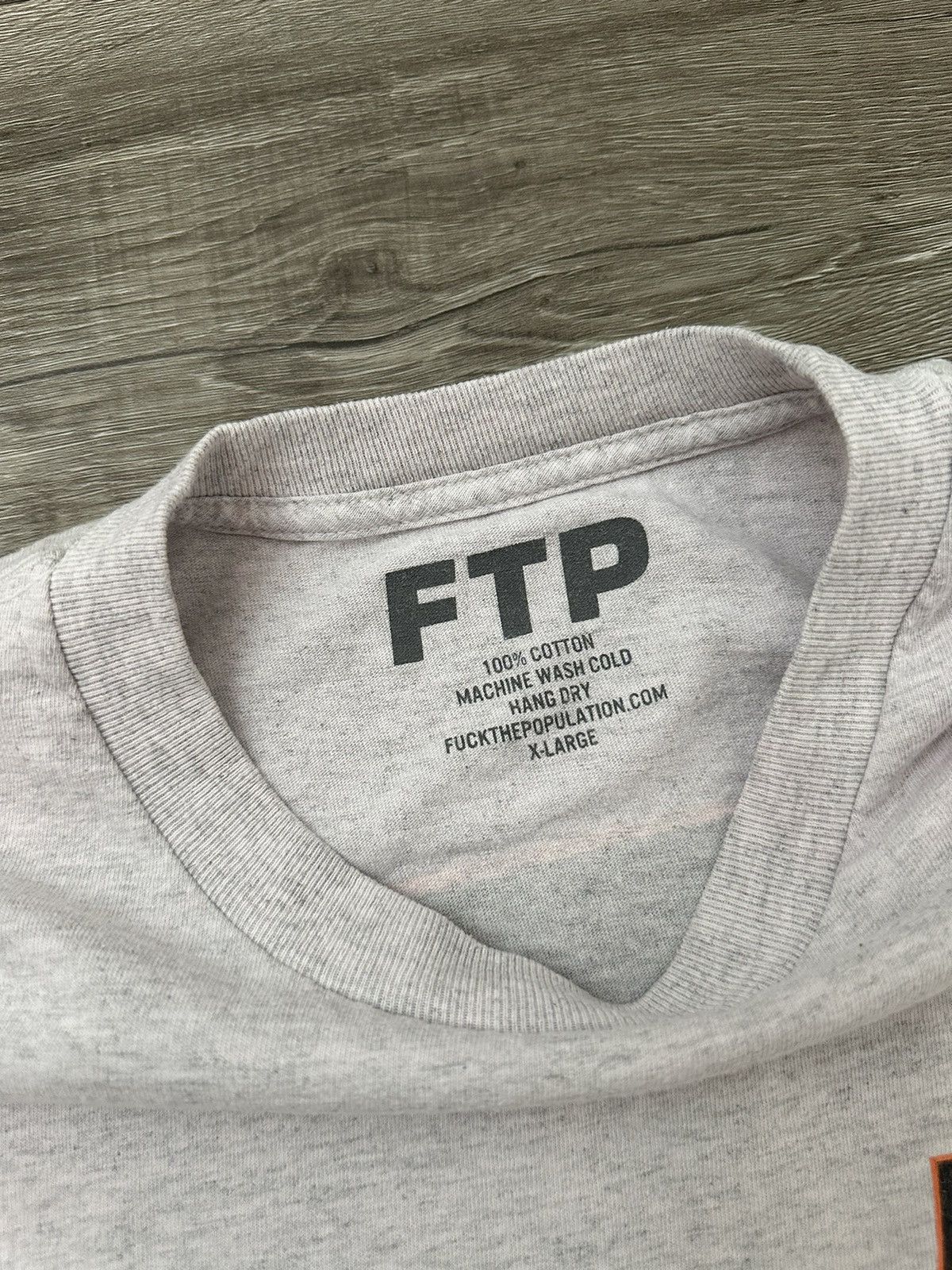 Fuck The Population FTP Fuck The Population Grey Outline Logo Tee Sz. XL Size US XL / EU 56 / 4 - 6 Thumbnail