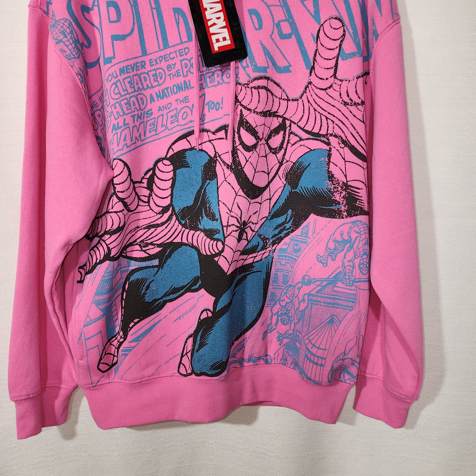 Marvel Comics Amazing Spider-Man Pink hoodie women's medium NWT Size M / US 6-8 / IT 42-44 - 4 Thumbnail