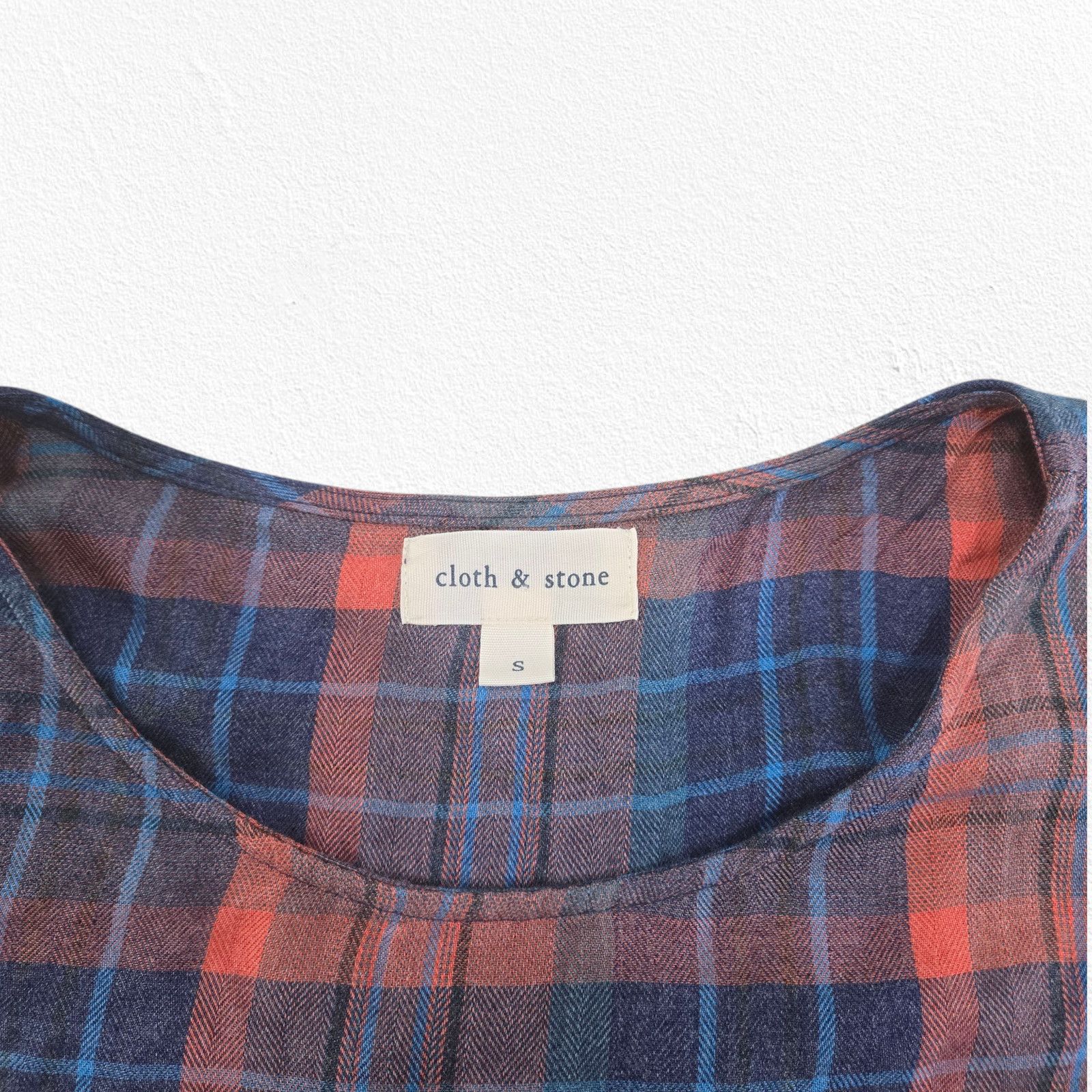 Other Cloth & Stone Plaid Lace-Up Back Flannel Top Size Small Size S / US 4 / IT 40 - 4 Thumbnail