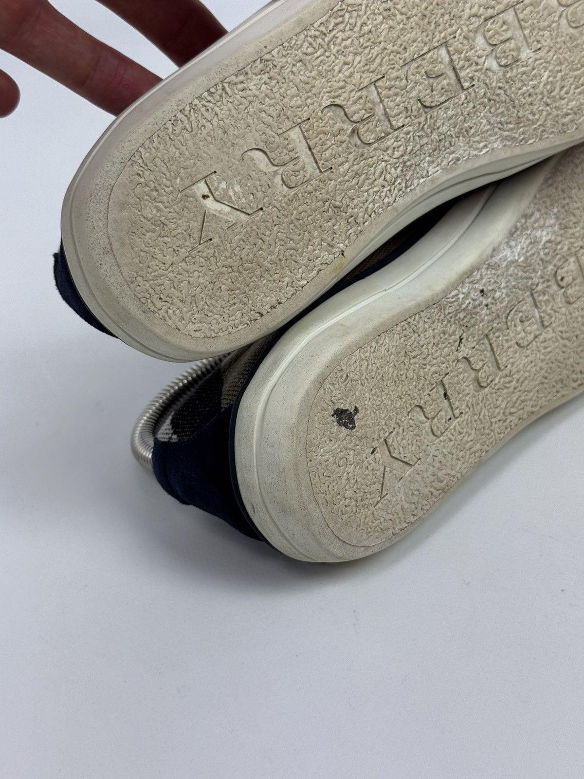 Burberry Faded Burberry Nova Check Suede Slip On Shoes Size US 5 / EU 37 - 12 Thumbnail