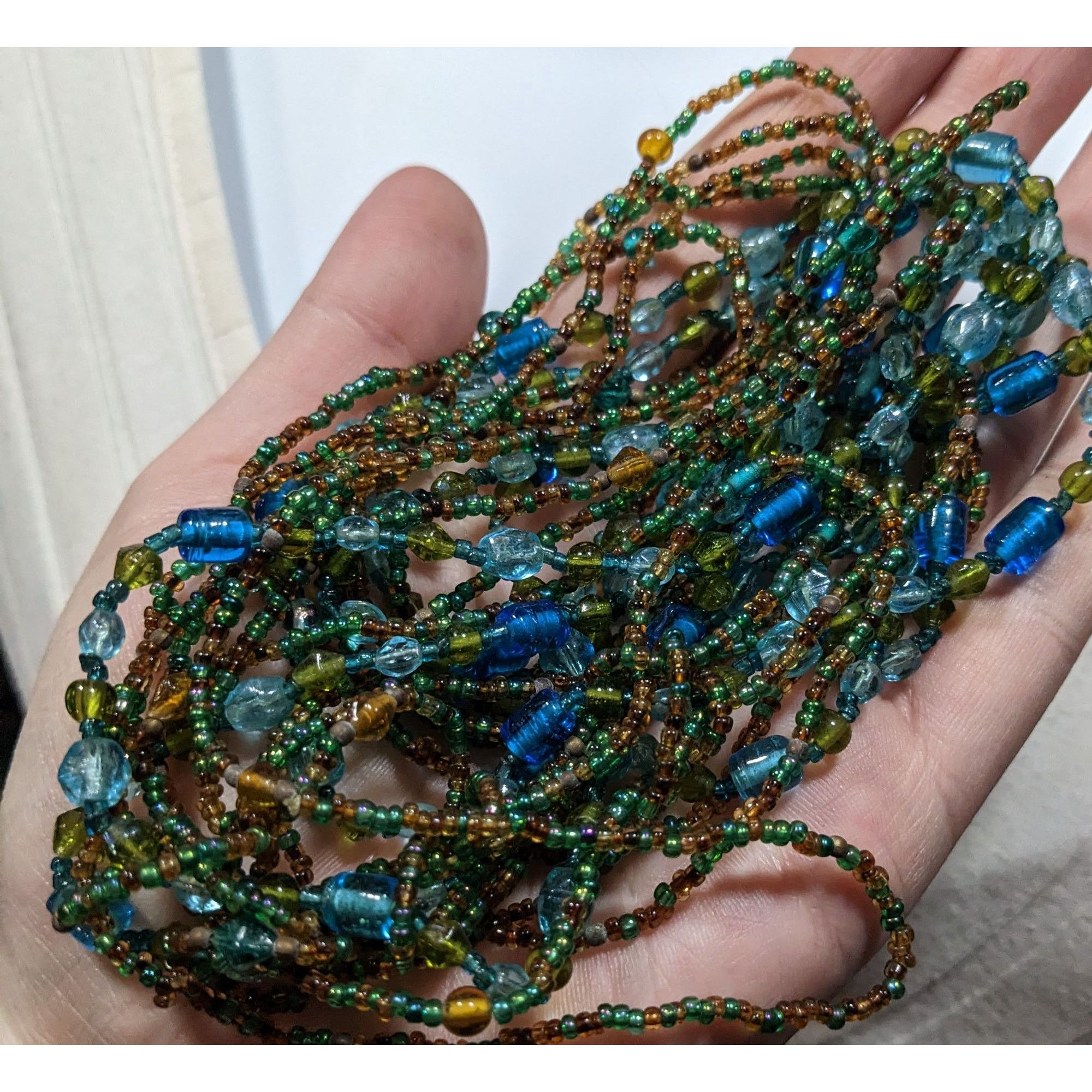 Other Mermaidcore Cool Tone Knotted Layered Glass Necklace Size ONE SIZE - 3 Thumbnail