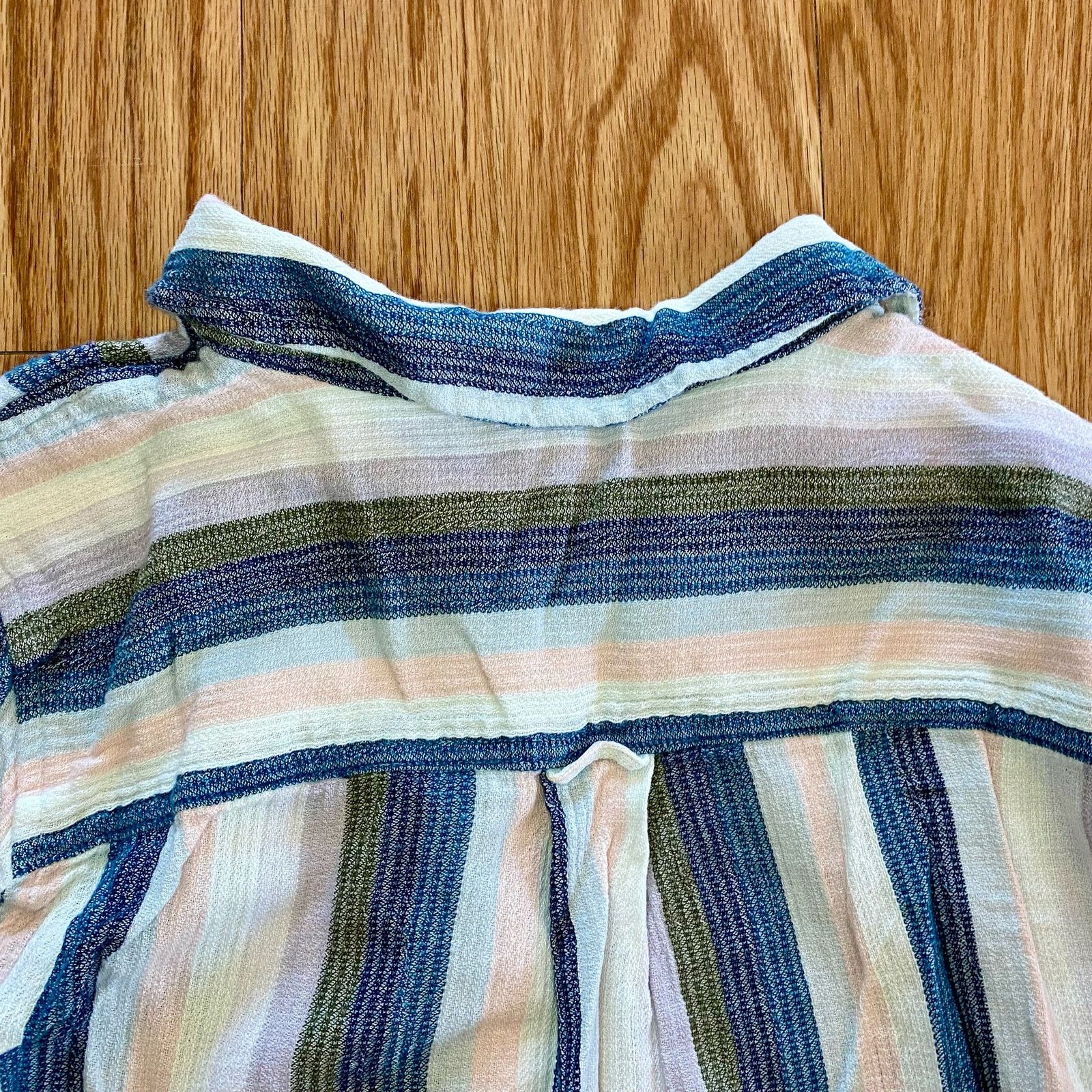 Sonoma Sonoma Stripe Blue Button-up Shirt Blouse Womens Medium Size M / US 6-8 / IT 42-44 - 8 Thumbnail