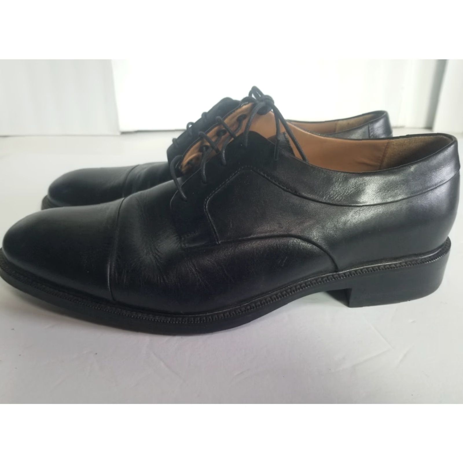 Cole Haan Cole Haan Warren Cap Toe Oxford Mens Size 11 W Black Leather Lace Up Dress Shoes Size ONE SIZE - 5 Thumbnail