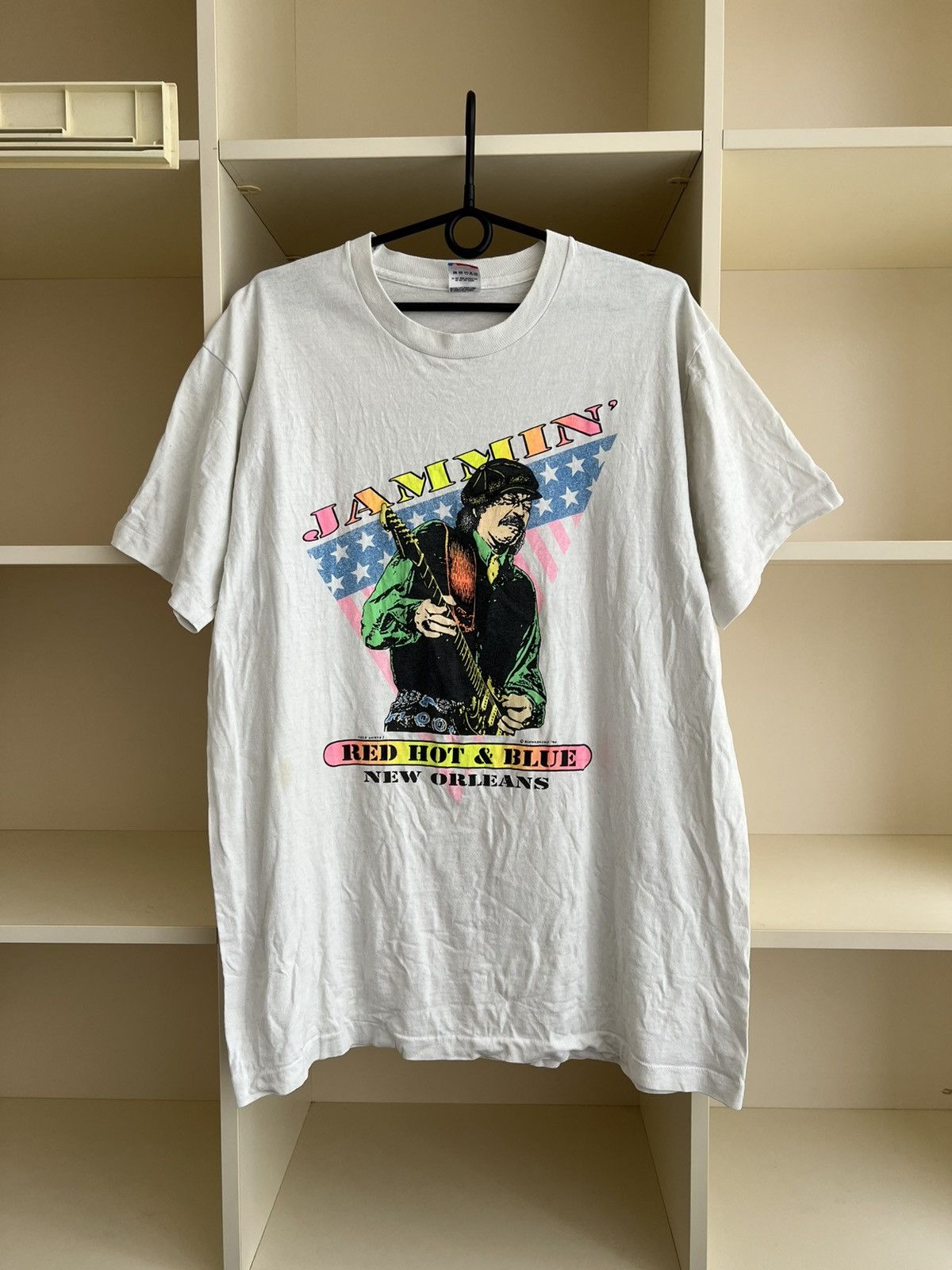 Fruit Of The Loom Vintage 1990 Carlos Santana Jammin Tee L New Orleans USA Size US L / EU 52-54 / 3 - 1 Thumbnail