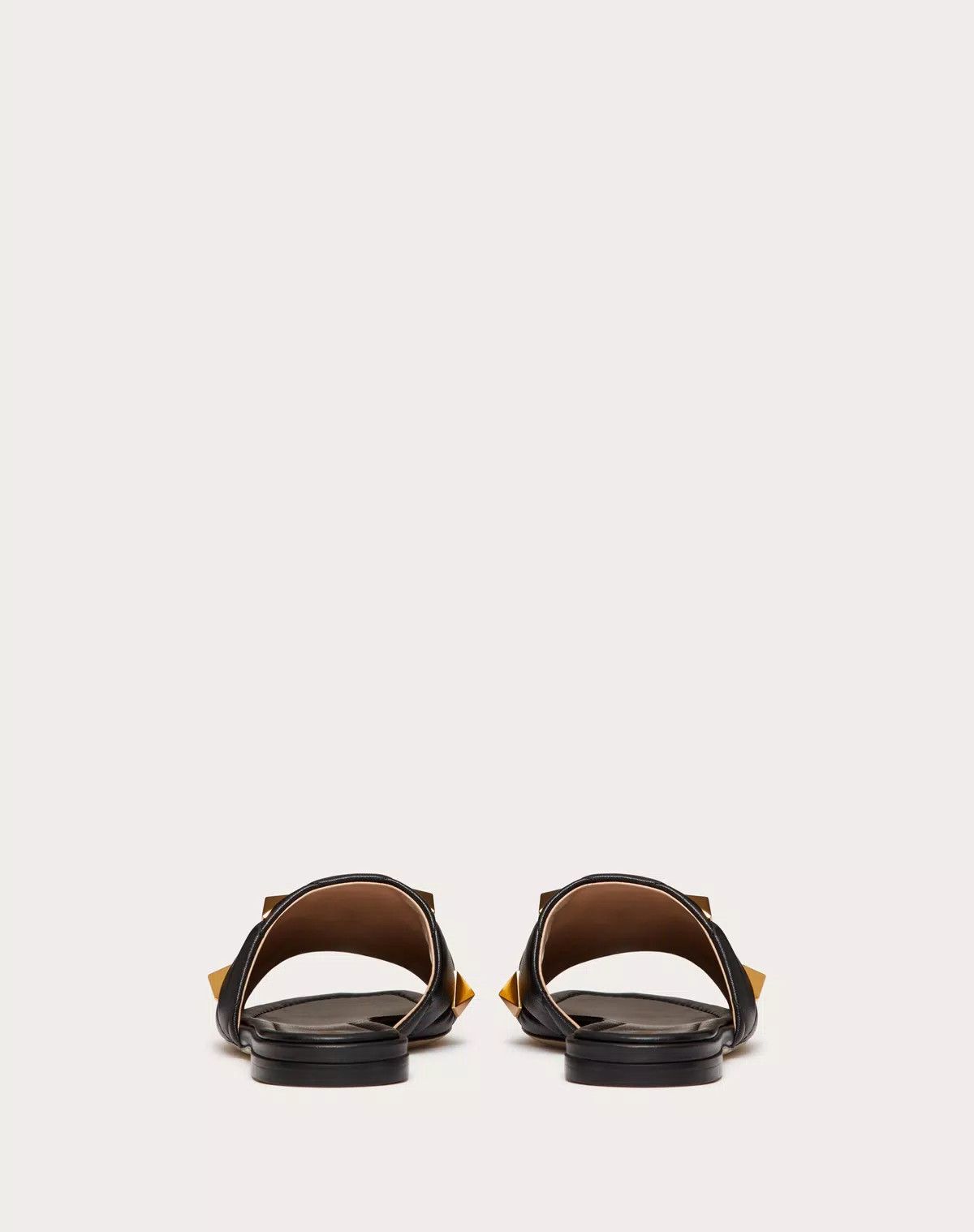Valentino o1s1wg110625 Roman Stud Flat Slide Sandal in Black Size US 6.5 / IT 36.5 - 3 Thumbnail