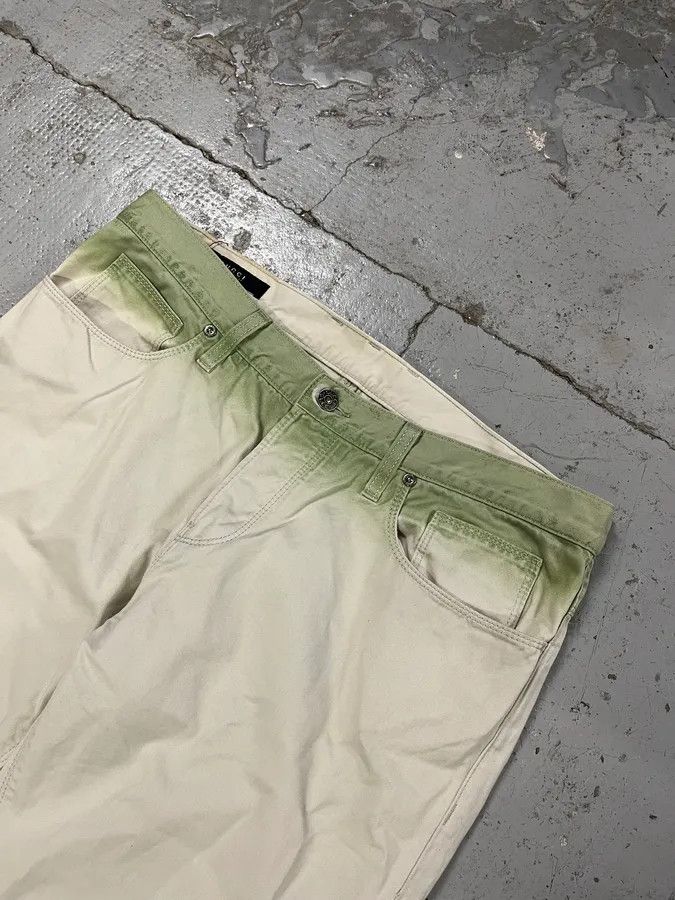 Gucci SS2009 Gucci Gradient White & Green Pants Size 28" / US 6 / IT 42 - 6 Thumbnail