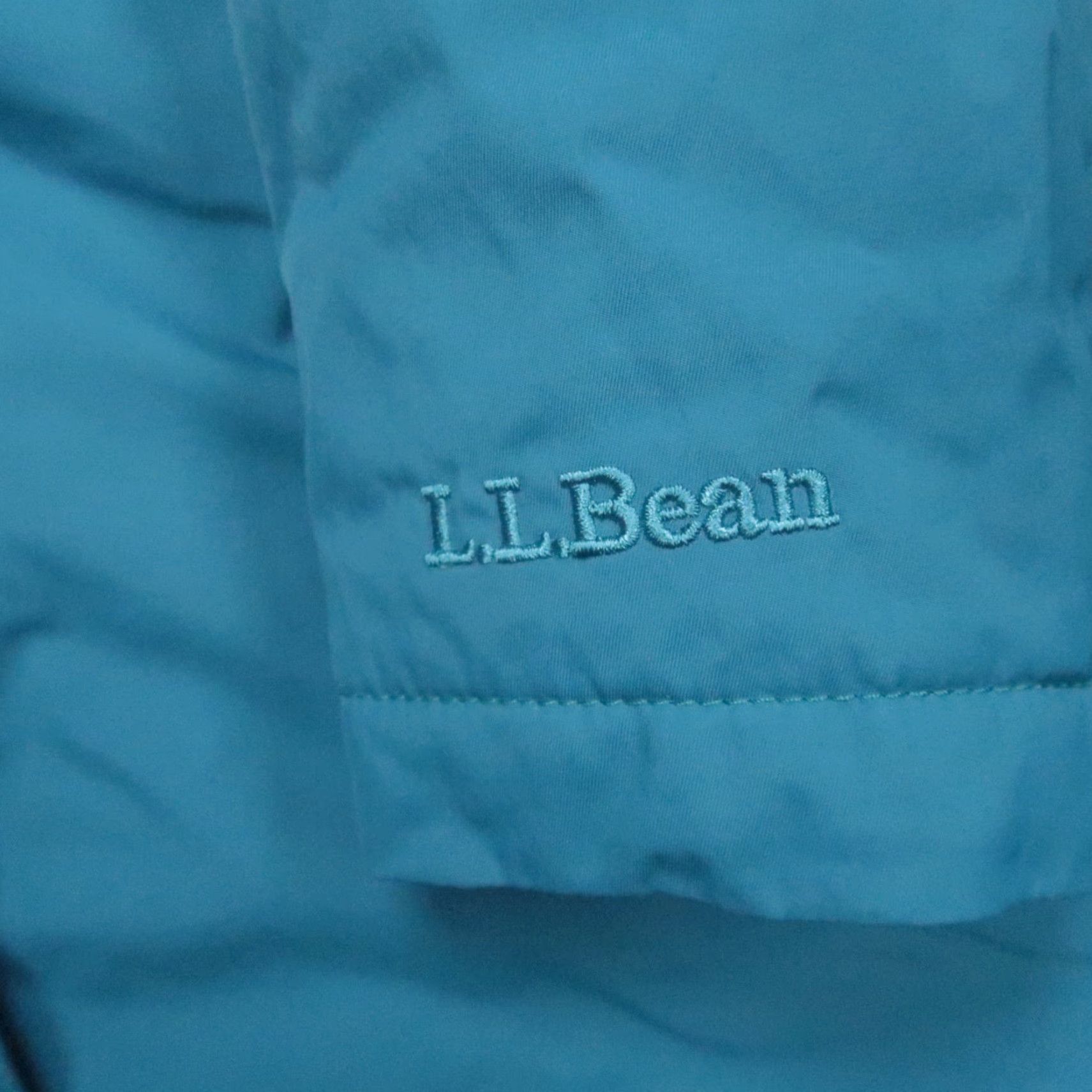 Vintage LL Bean Jacket Womens Medium Blue Winter Warmer Coat Full Zip Pockets Hooded Size M / US 6-8 / IT 42-44 - 5 Thumbnail