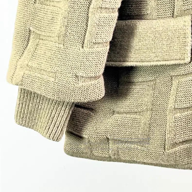 Hermes Hermes Newly Sheared Wool Filled Leather Zip Knit Cardigan Size XS / US 0-2 / IT 36-38 - 6 Thumbnail