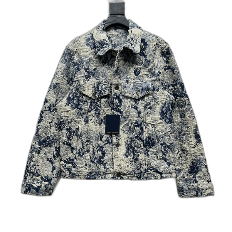 Louis Vuitton LV FW22 Floral Print Long Sleeve Denim Jacket-2506 Size US L / EU 52-54 / 3 - 1 Thumbnail