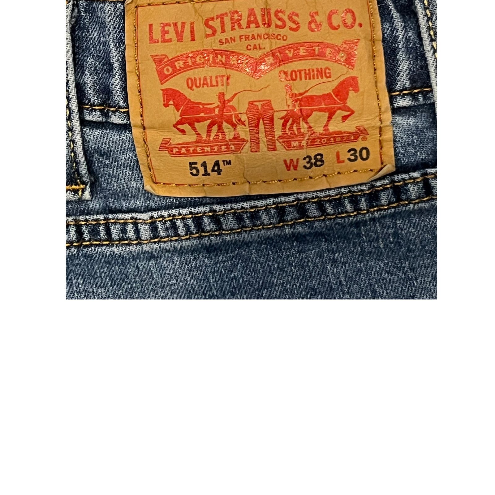 Levi's Levi's 514 Reg Fit Straight Leg Jeans Mens 38x30 Size US 38 / EU 54 - 3 Thumbnail