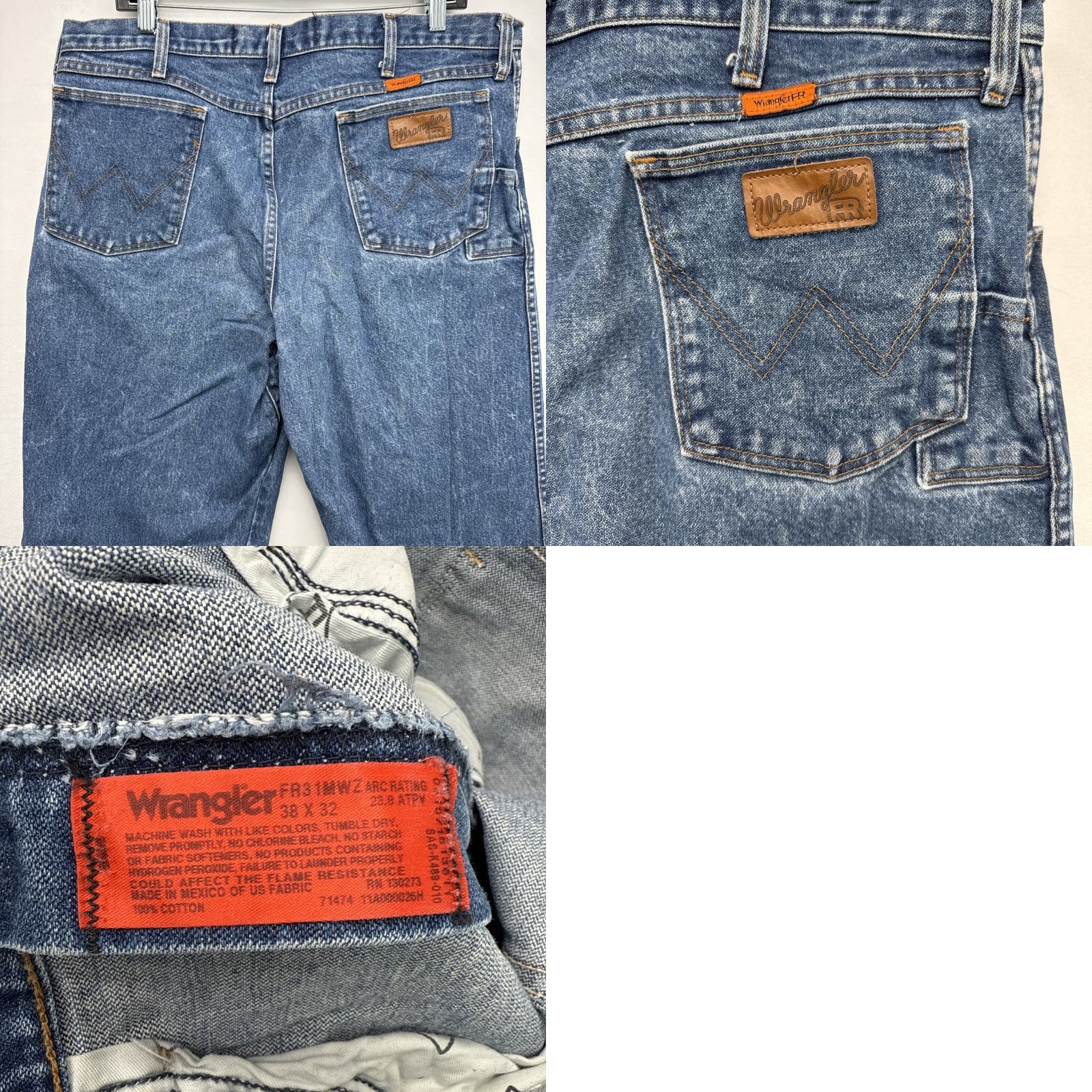 Wrangler Wrangler Flame Resistant Jeans Mens 38x32 Relaxed Fit HRC2 FR Workwear Pants Jeans Straight Mens Blue Cotton Denim FRM1WZ Fiesta Workwear Size US 38 / EU 54 - 8 Thumbnail
