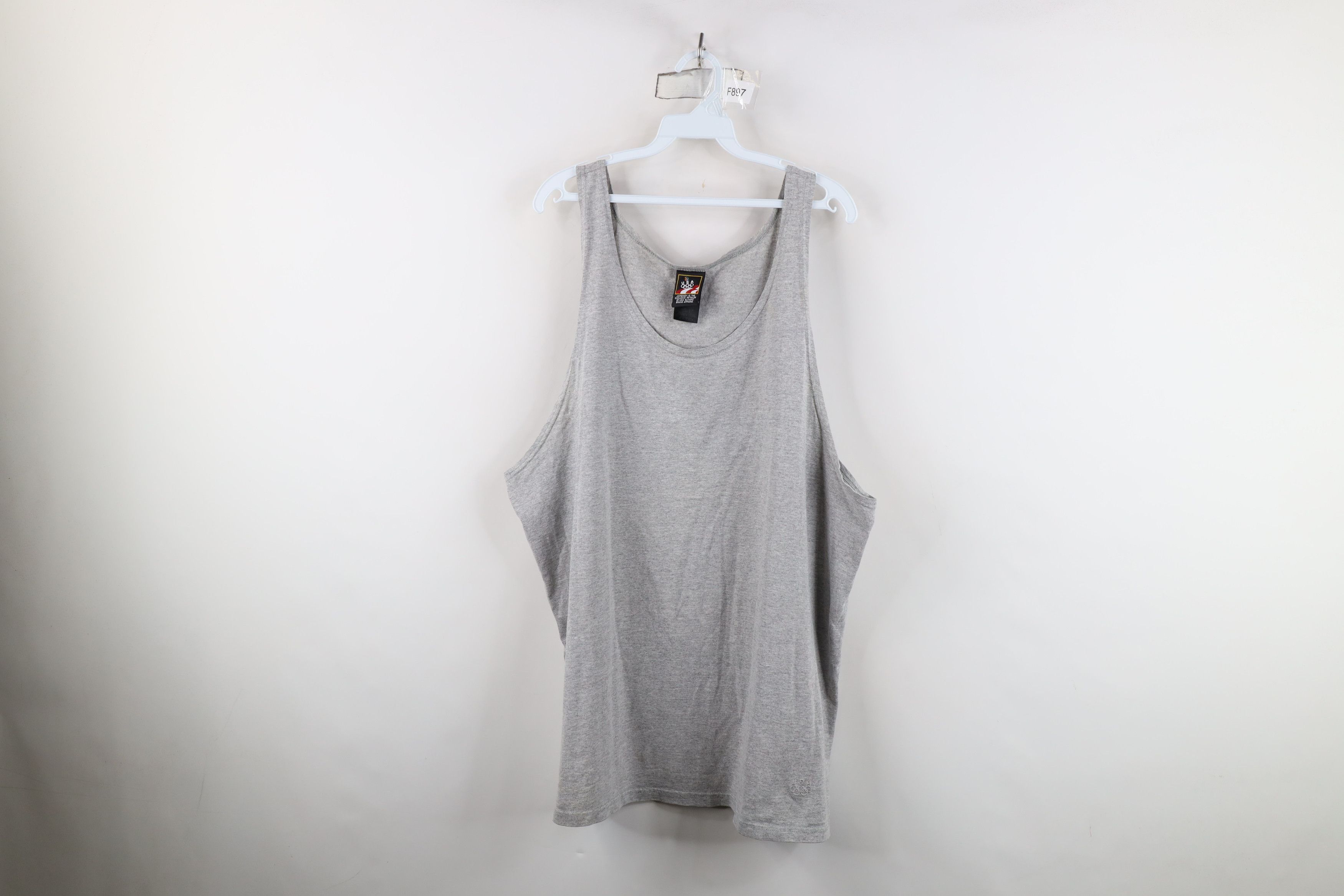 Vintage Vintage 90s USA Olympics Tank Top T-Shirt Heather Gray USA Size US XL / EU 56 / 4 - 1 Thumbnail
