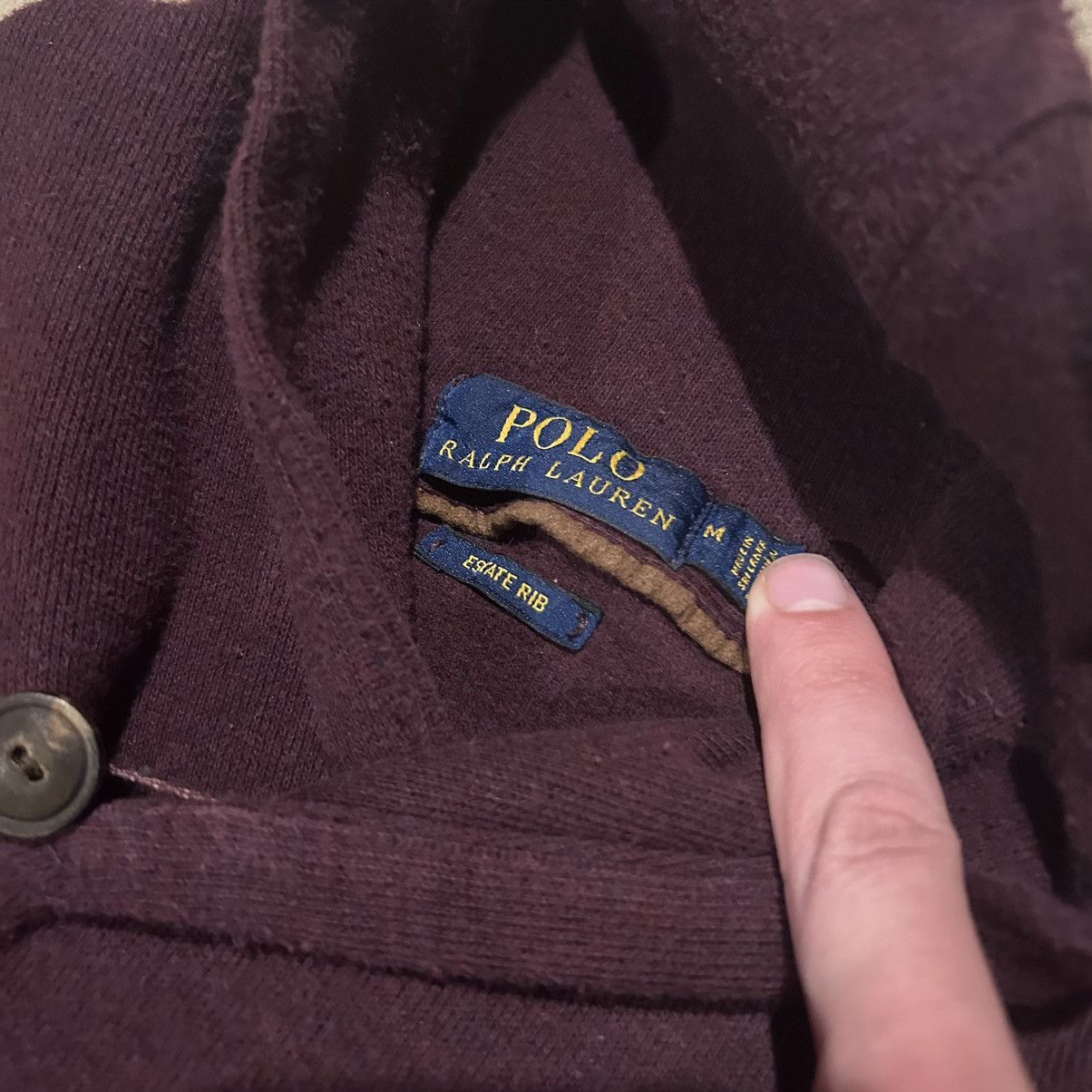 Polo Ralph Lauren × Vintage Vintage Polo Ralph Lauren Estate Rib Shawl Collar Sweater Size US M / EU 48-50 / 2 - 6 Thumbnail