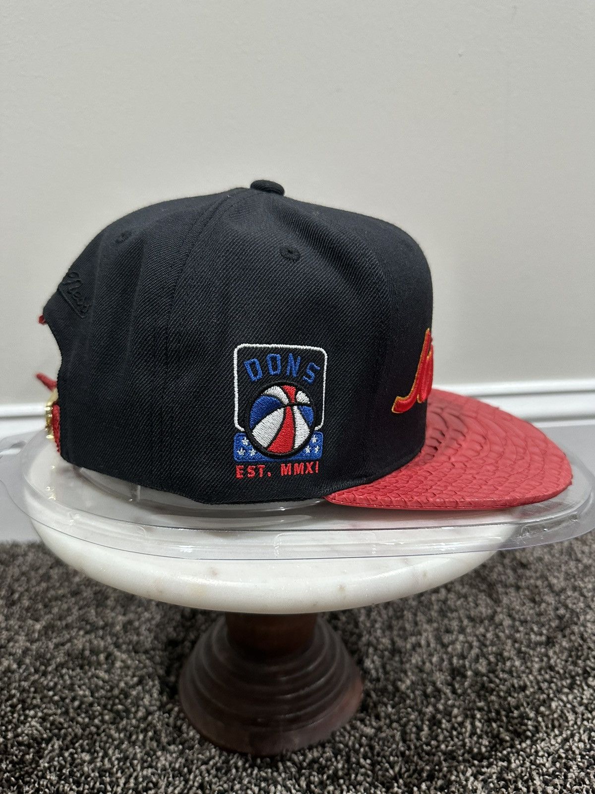 Just Don Just Don x Mitchell & Ness Script Miami Heat Black/Red Hat Size ONE SIZE - 2 Thumbnail