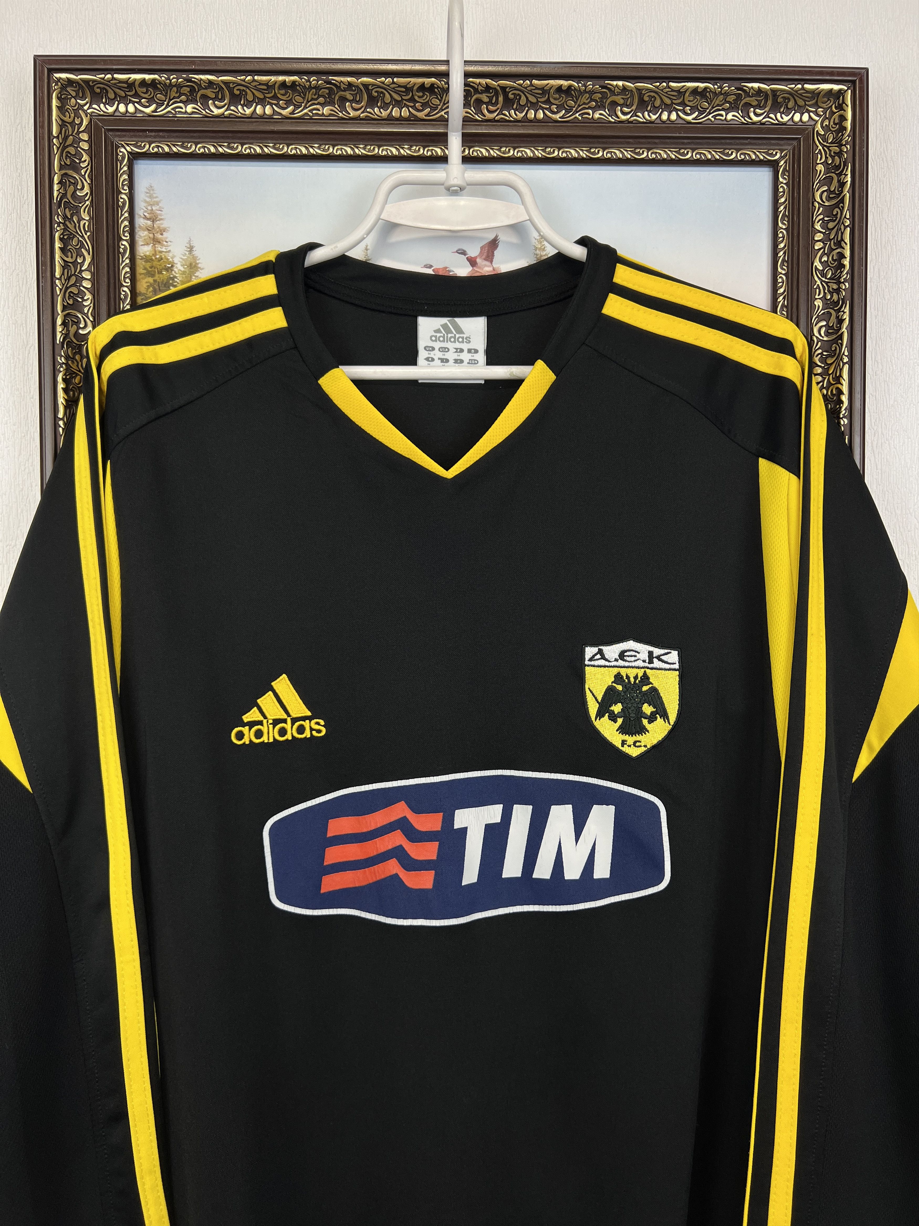 Adidas AEK Athens football shirt Soccer Long Sleeve Jersey Trikot Size US M / EU 48-50 / 2 - 2 Thumbnail