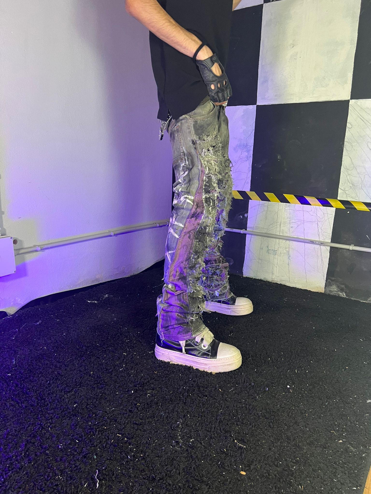 Japanese Brand Cyberpunk Punk Rave Goth Opium Streetwear Custom Jeans Size US 30 / EU 46 - 2 Thumbnail