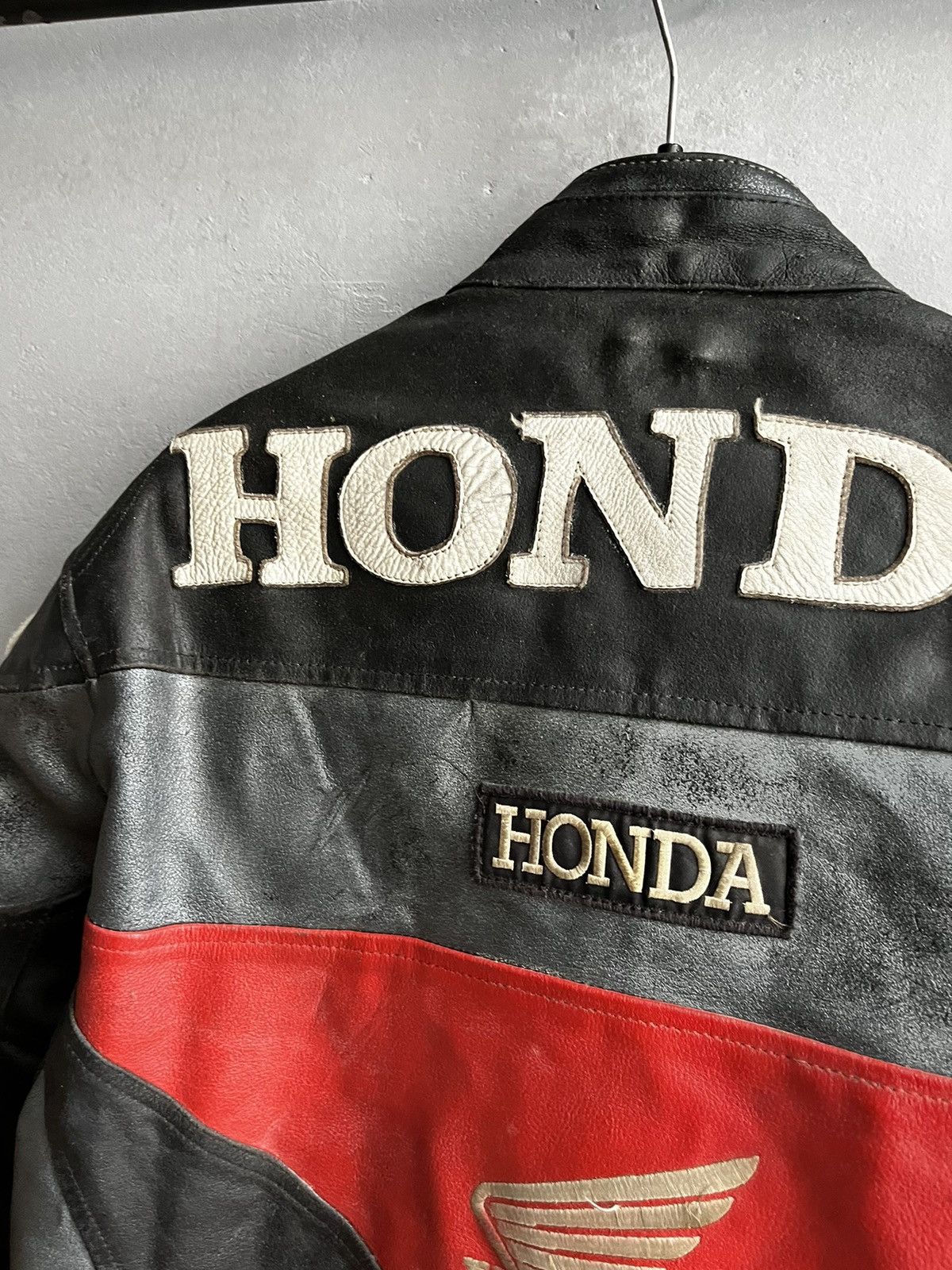 Vintage Honda Racing CBR Leather Jacket RARE ALL BLACK Size US M / EU 48-50 / 2 - 18 Thumbnail
