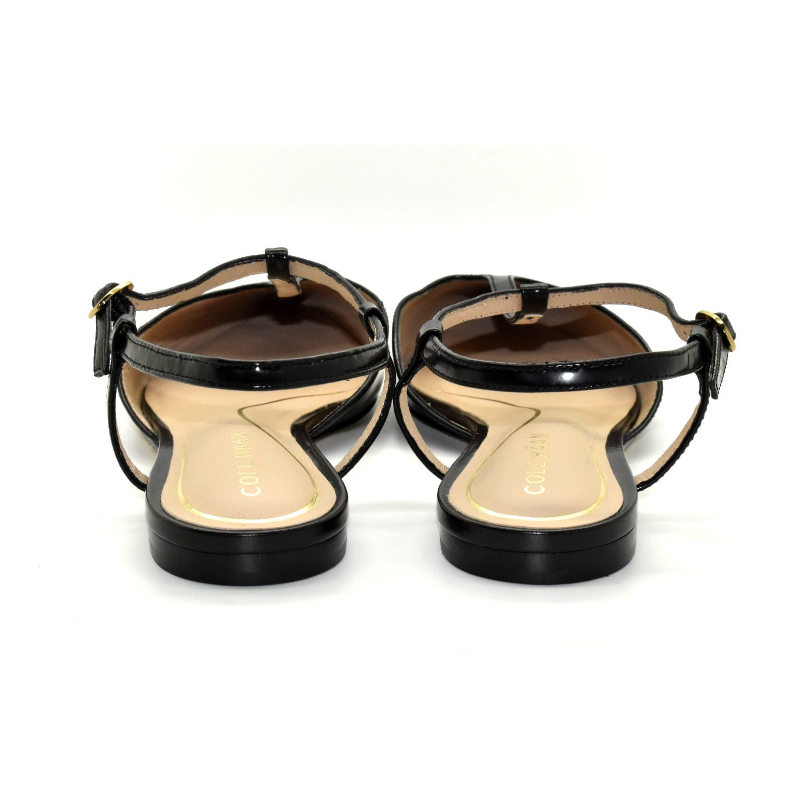Cole Haan COLE HAAN Marlah Black Pointed Toe T-Strap Flats Size 8.5B Size US 8.5 / IT 38.5 - 4 Thumbnail