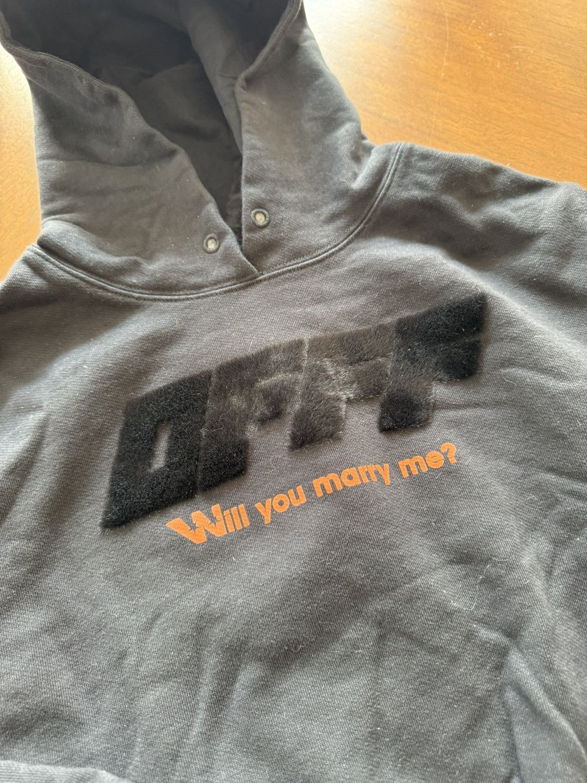 Off-White Virgil Off - White Will You Marry Me Hoodie NEW Size XXS / US 00 / IT 34 - 2 Thumbnail