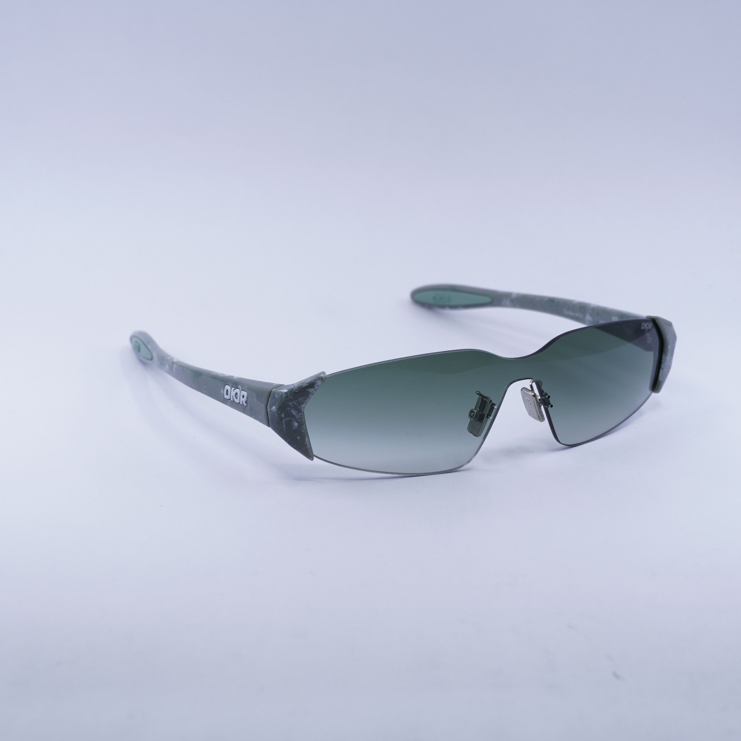 Dior Dior DIORBAY M1U 55C1 Sunglasses Green Geometric Frame Size ONE SIZE - 7 Thumbnail
