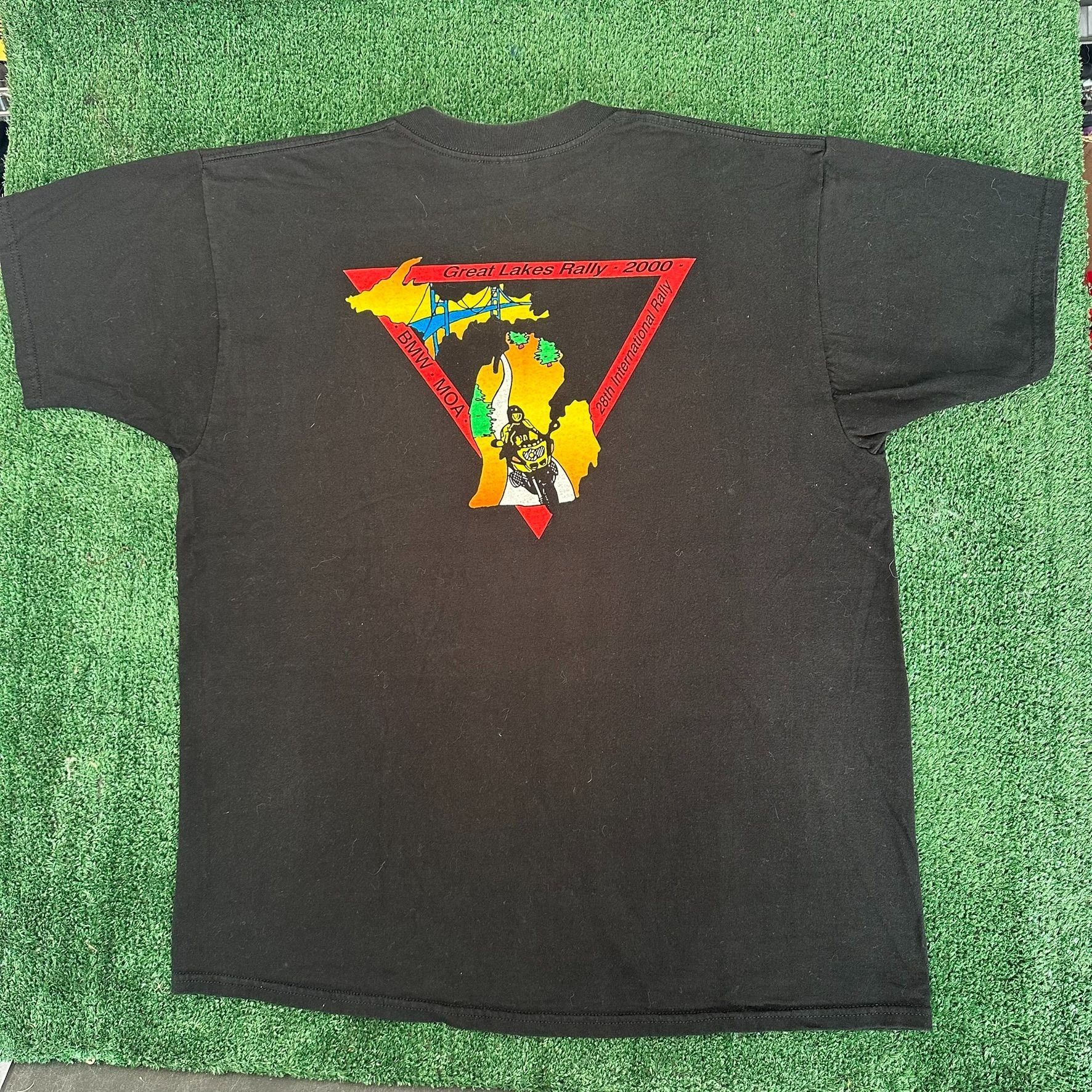 Fruit Of The Loom Vintage Y2K BMW Motorcycles T-Shirt Biker Rally Tee Size US XL / EU 56 / 4 - 5 Thumbnail