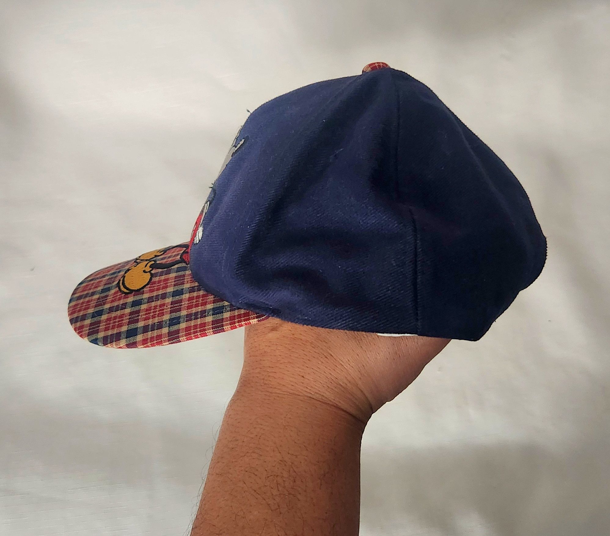 Disney × Vintage Disney Store Vintage Mickey Mouse Plaid Adjustable Strap Hat Size ONE SIZE - 2 Thumbnail