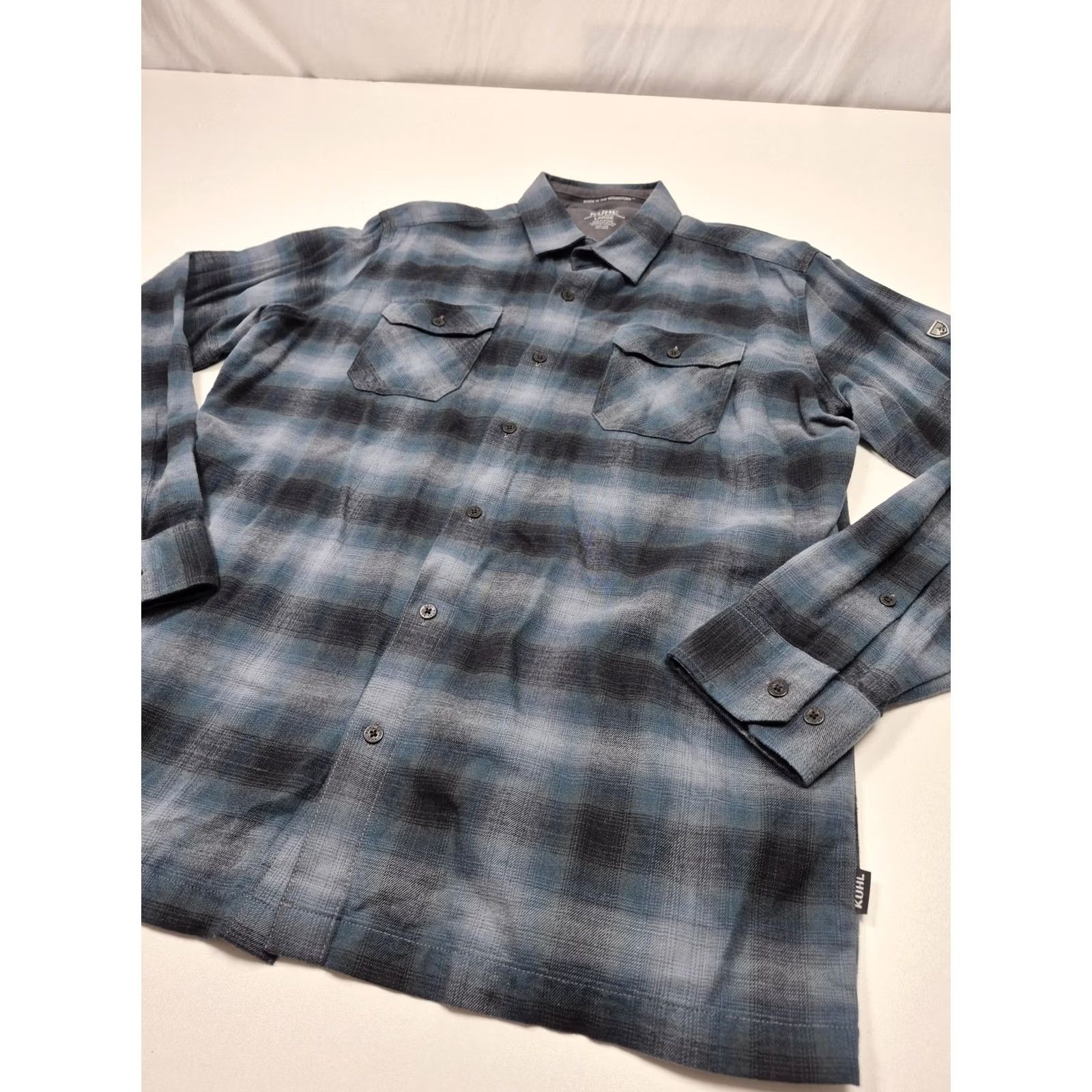 Vintage Kuhl Flannel Shirt Mens Blue Plaid Button-Up Long Sleeve Casual Workwear Size L Size US L / EU 52-54 / 3 - 2 Thumbnail