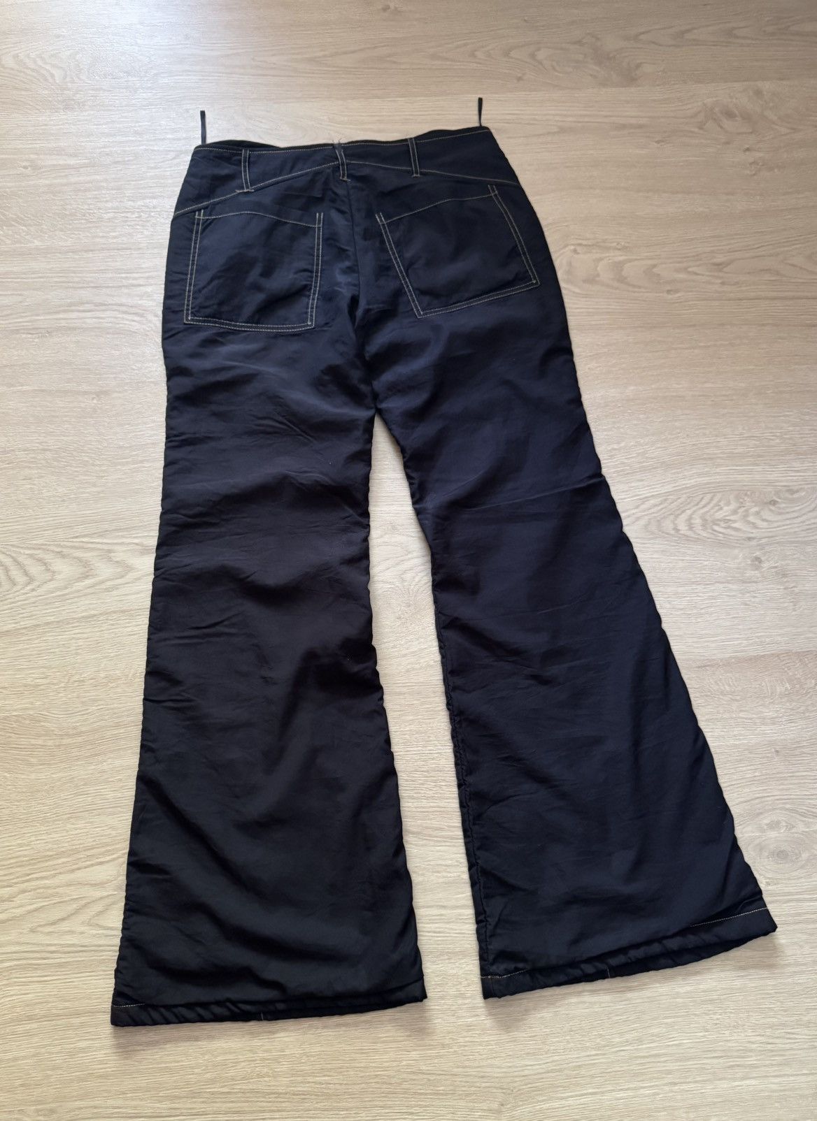 Vintage Vintage Women’s Avant Garde y2k Black Bootcut Pants Size 27" / US 4 / IT 40 - 4 Thumbnail