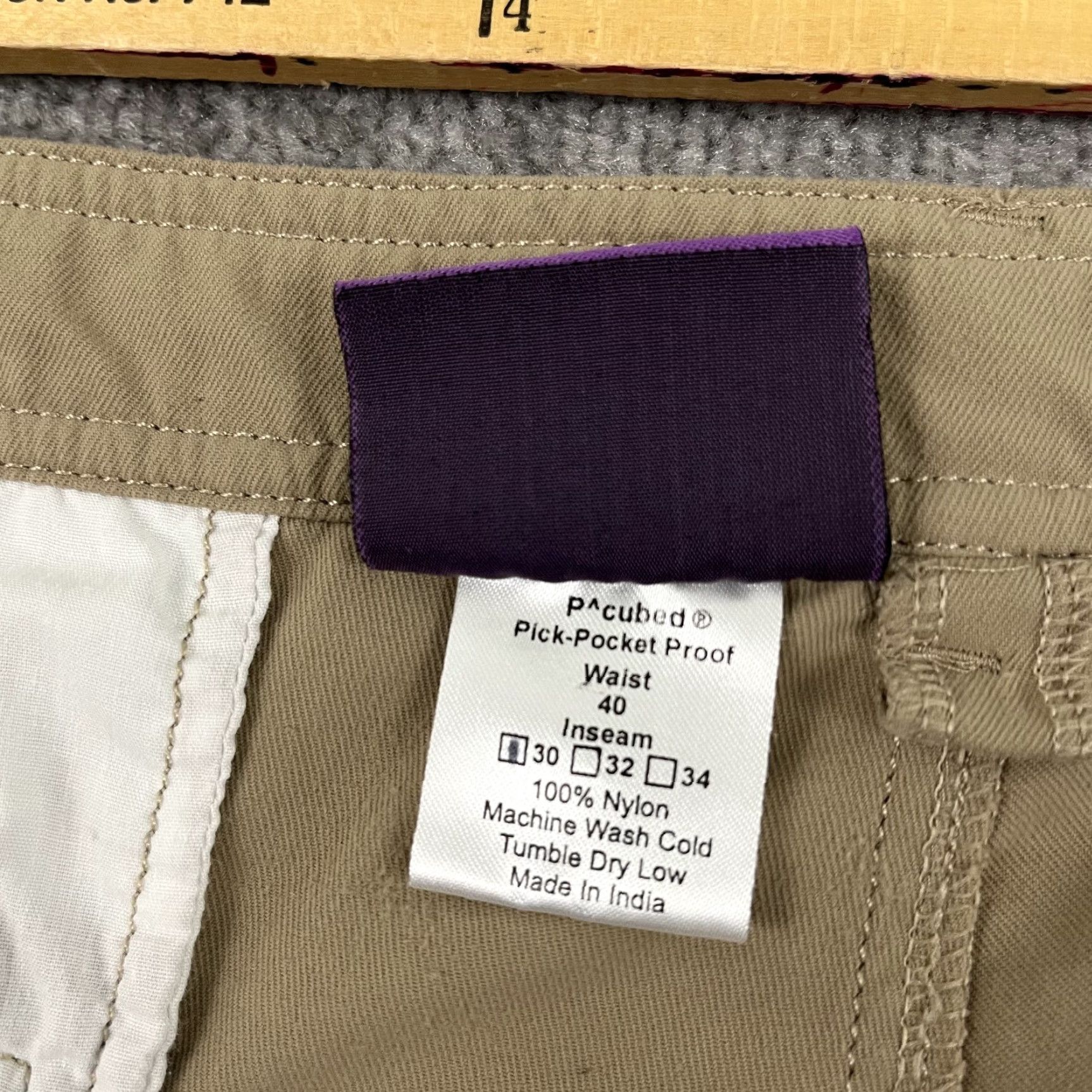 Vintage VINTAGE Clothing Arts P Cubed Pick Pocket Proof Pants Mens 40x30 Nylon Casual Travel Outdoor Size US 40 / EU 56 - 3 Thumbnail