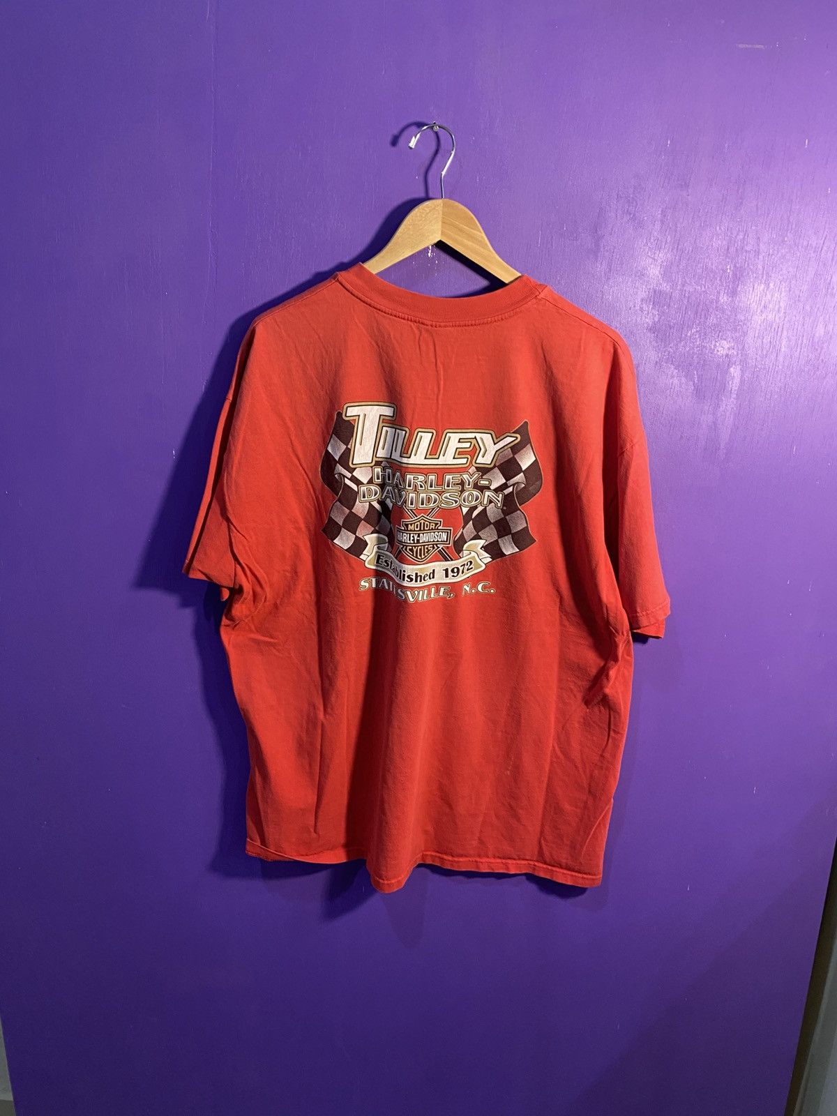 Harley Davidson Vintage 90s Harley Davidson box logo t-shirt Size US XL / EU 56 / 4 - 2 Thumbnail