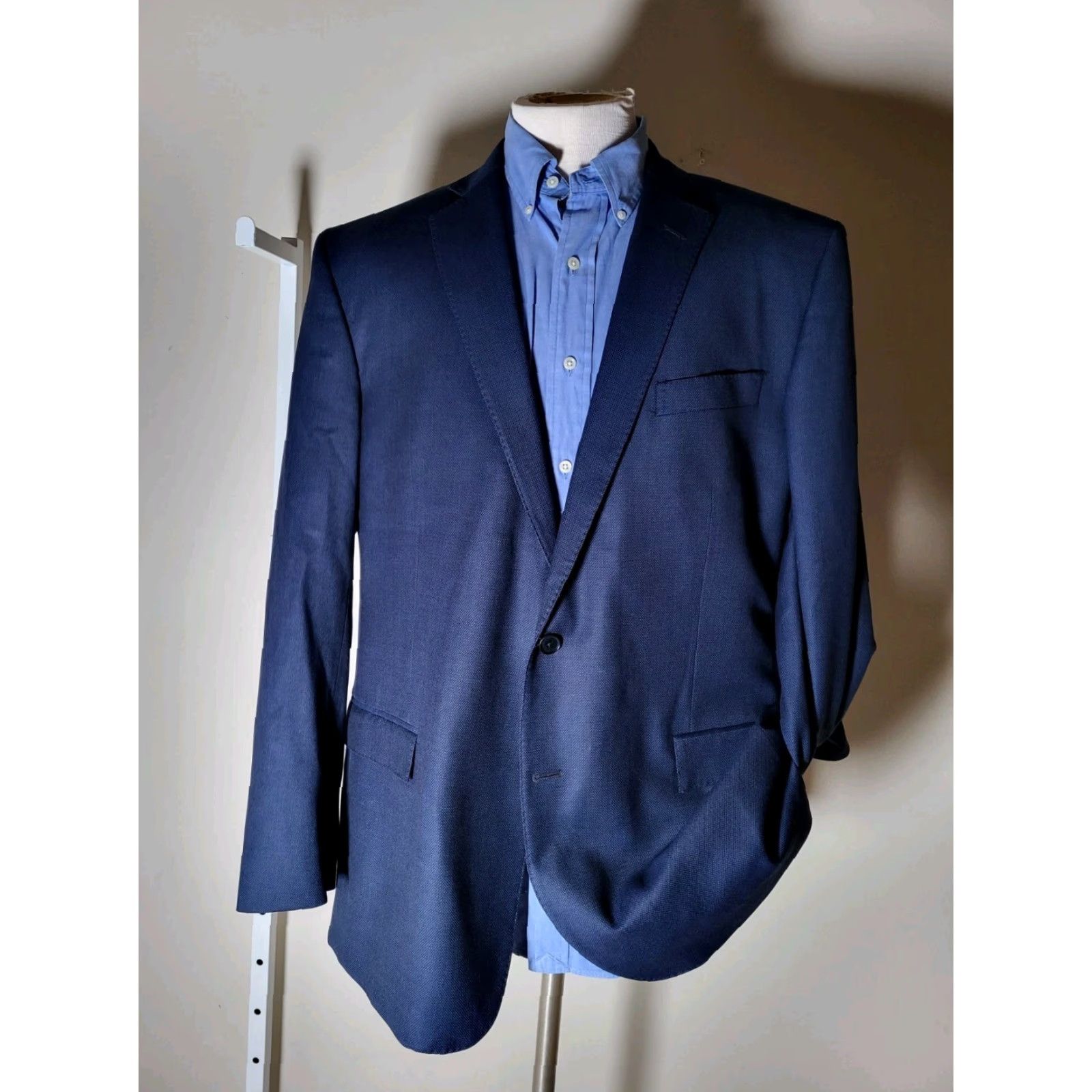 Brooks Brothers Brooks Brothers Regent Blue Black Check Birdseye Suit 46L Jacket Blazer Pant W40 2 Piece Men Size 46R - 4 Thumbnail