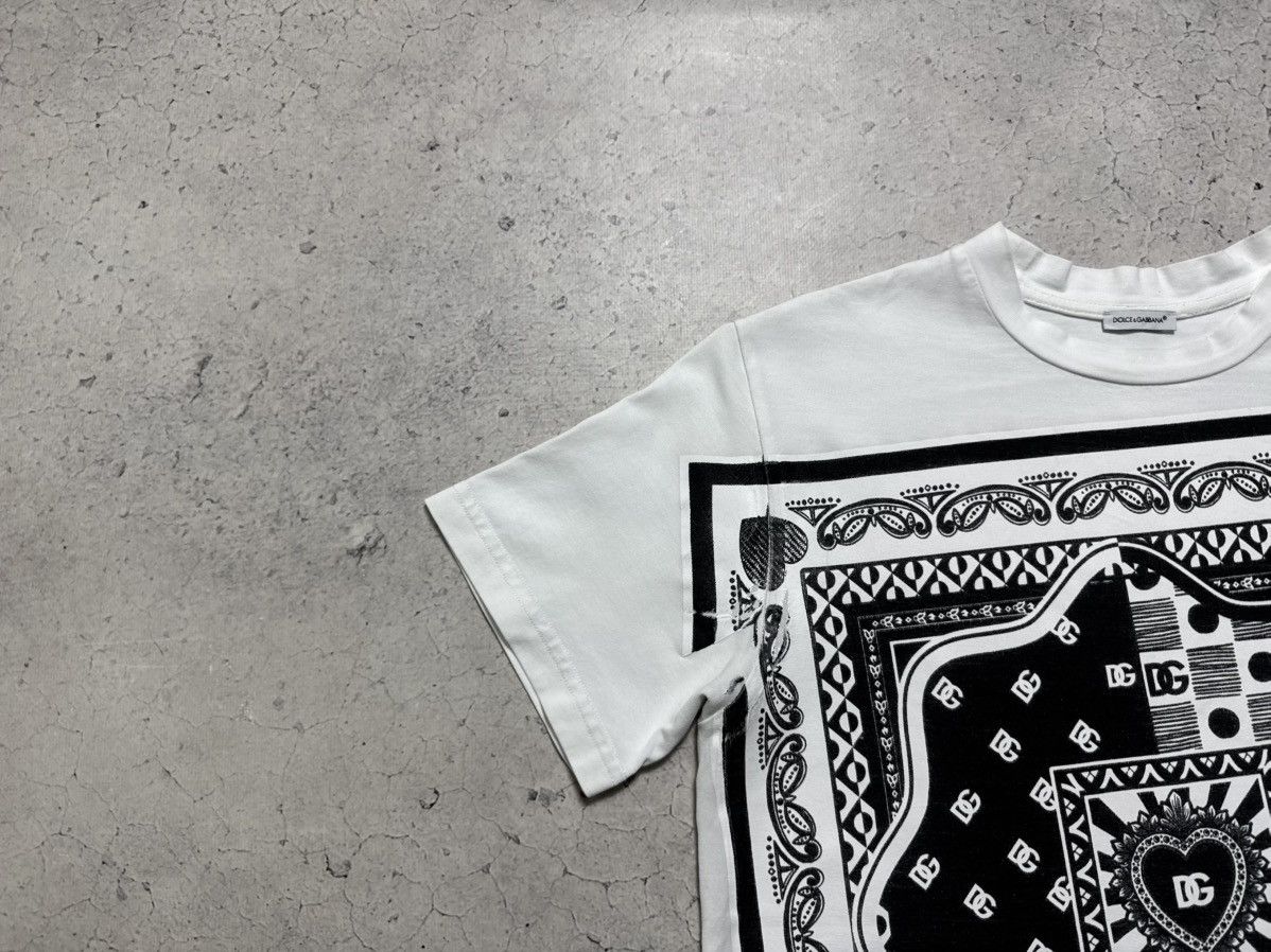 Dolce & Gabbana Dolce & Gabbana DG Bandana White Luxury T-Shirt Size US S / EU 44-46 / 1 - 4 Thumbnail