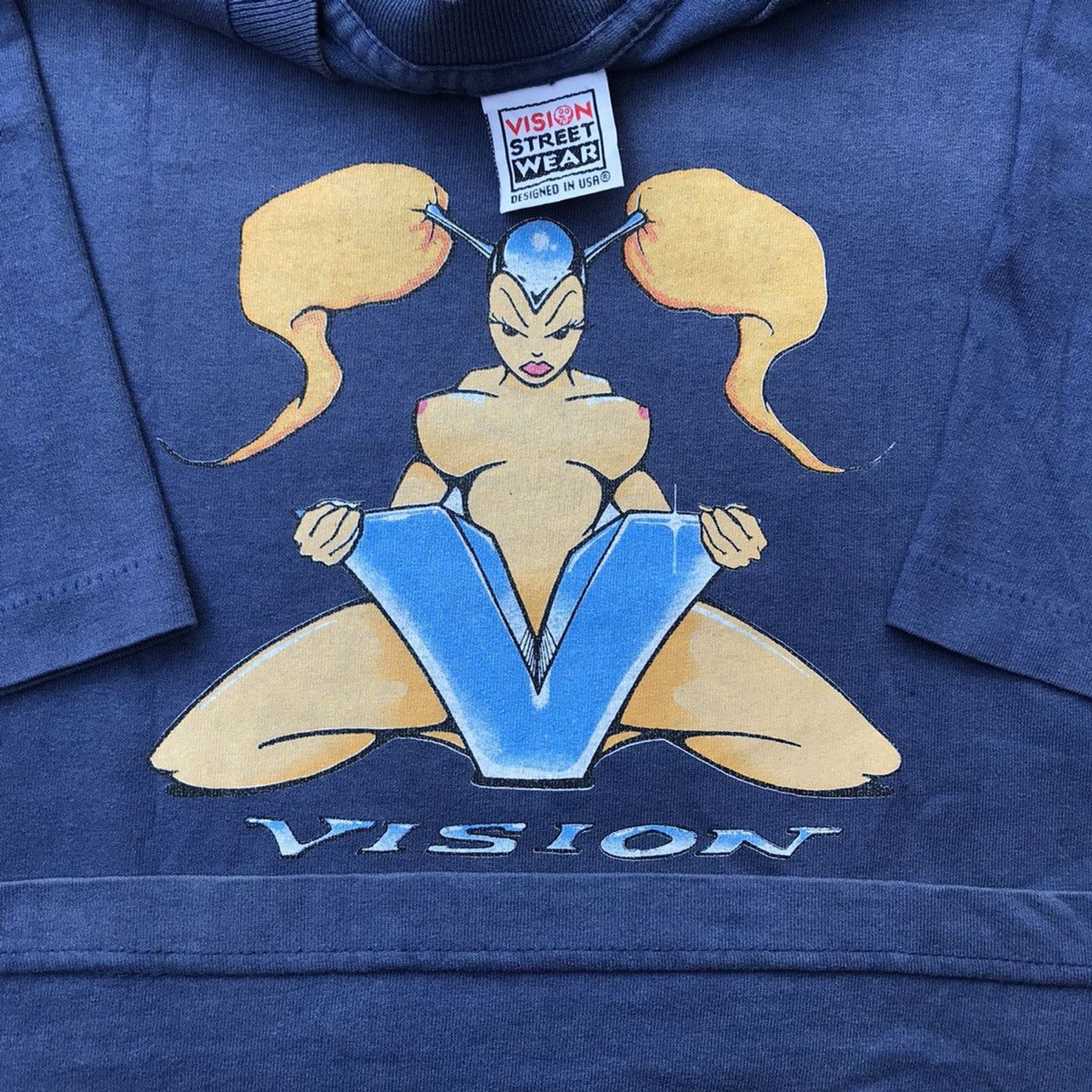 Vision Streetwear Vintage 90s Vision Streetwear Skateboards T-shirt Cyber V Size US L / EU 52-54 / 3 - 5 Thumbnail