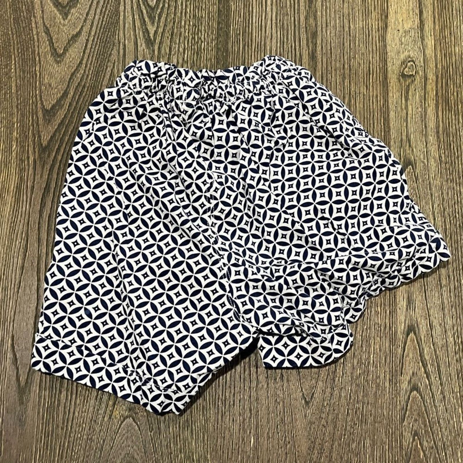 & Other Stories Lands' End Kids Girls Pull-On Shorts Blue White M 10-12 Size US 32 / EU 48 - 3 Thumbnail