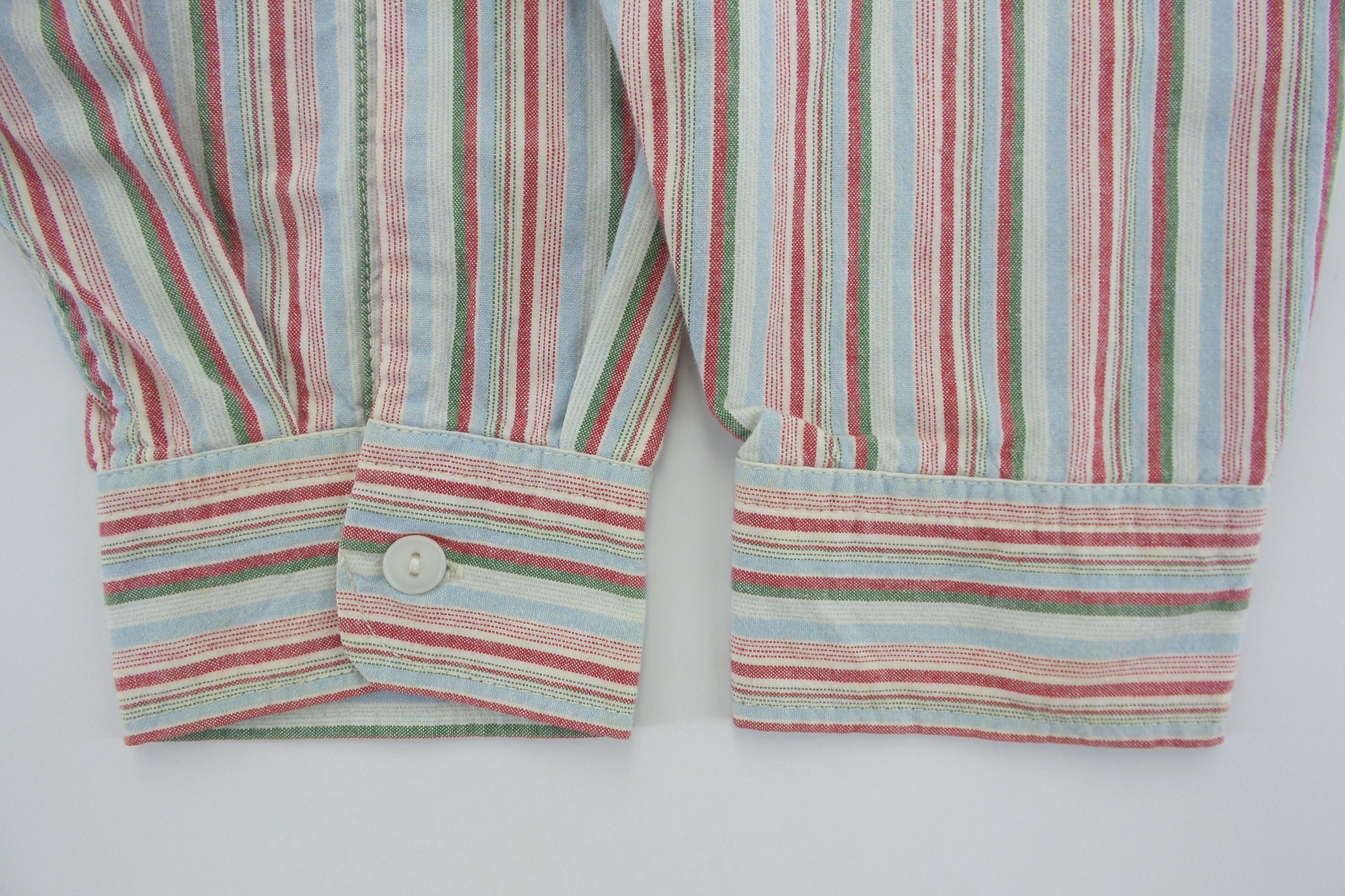 Japanese Brand × Sugar Cane × Toyo Enterprises Sugar Cane Double Pockets Stripes Shirts Size US L / EU 52-54 / 3 - 8 Thumbnail